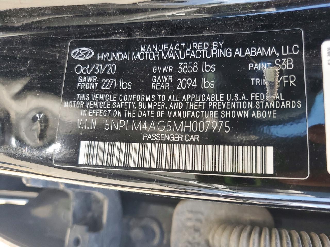 2021 Hyundai Elantra Sel Черный vin: 5NPLM4AG5MH007975