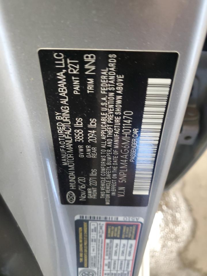2021 Hyundai Elantra Sel Серебряный vin: 5NPLM4AG6MH011470
