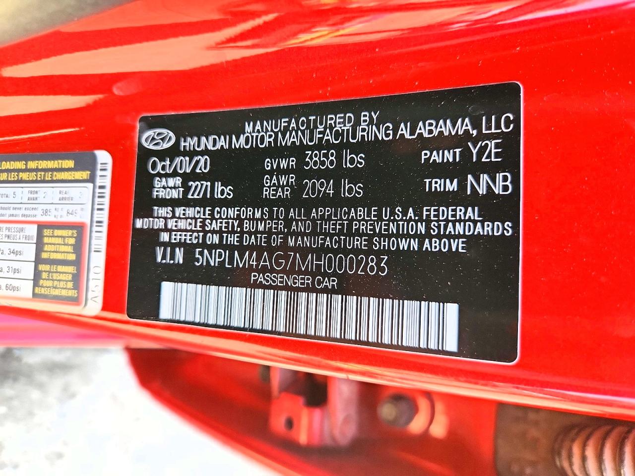 2021 Hyundai Elantra Sel Red vin: 5NPLM4AG7MH000283