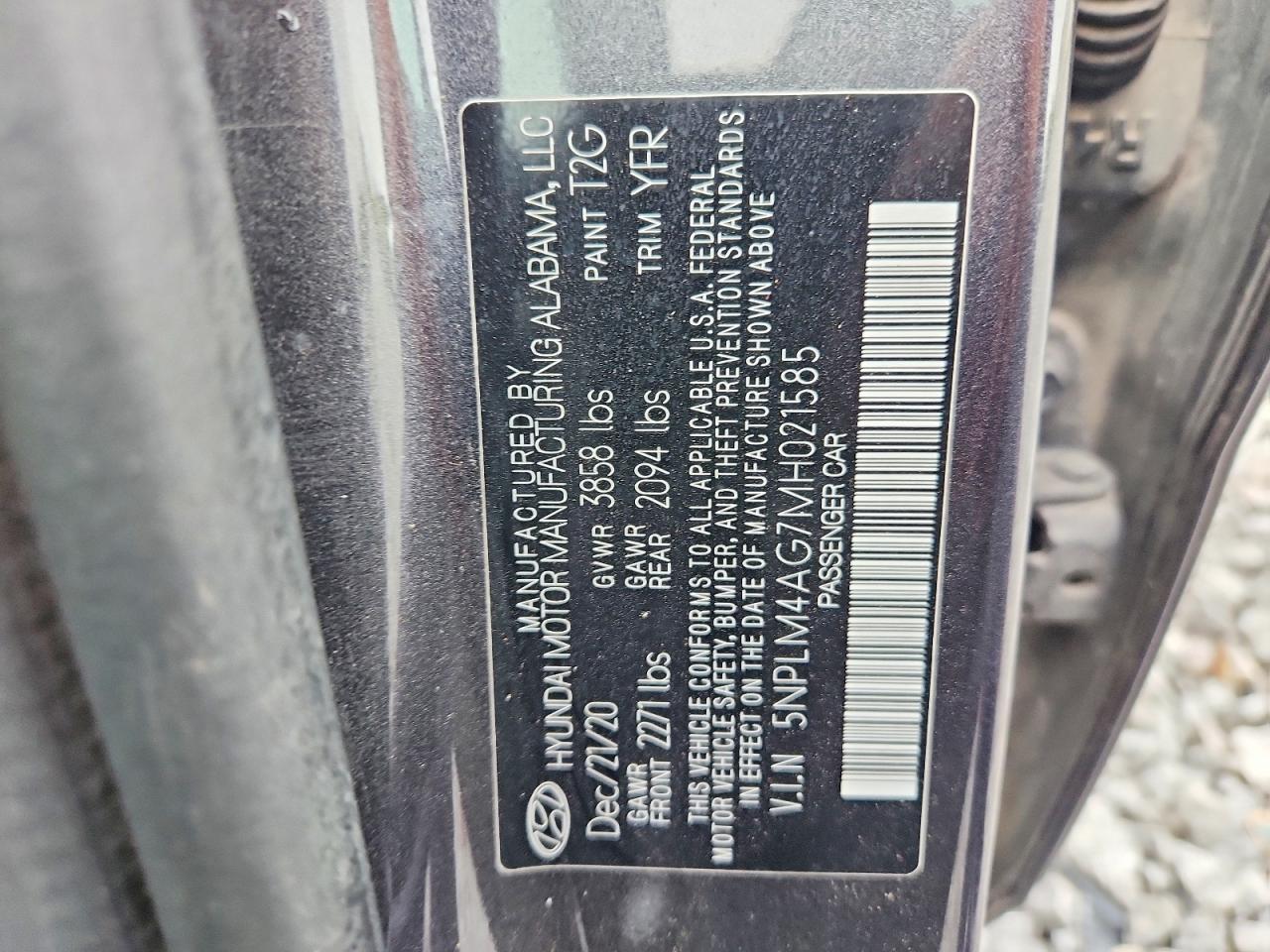 2021 Hyundai Elantra Sel Серый vin: 5NPLM4AG7MH021585