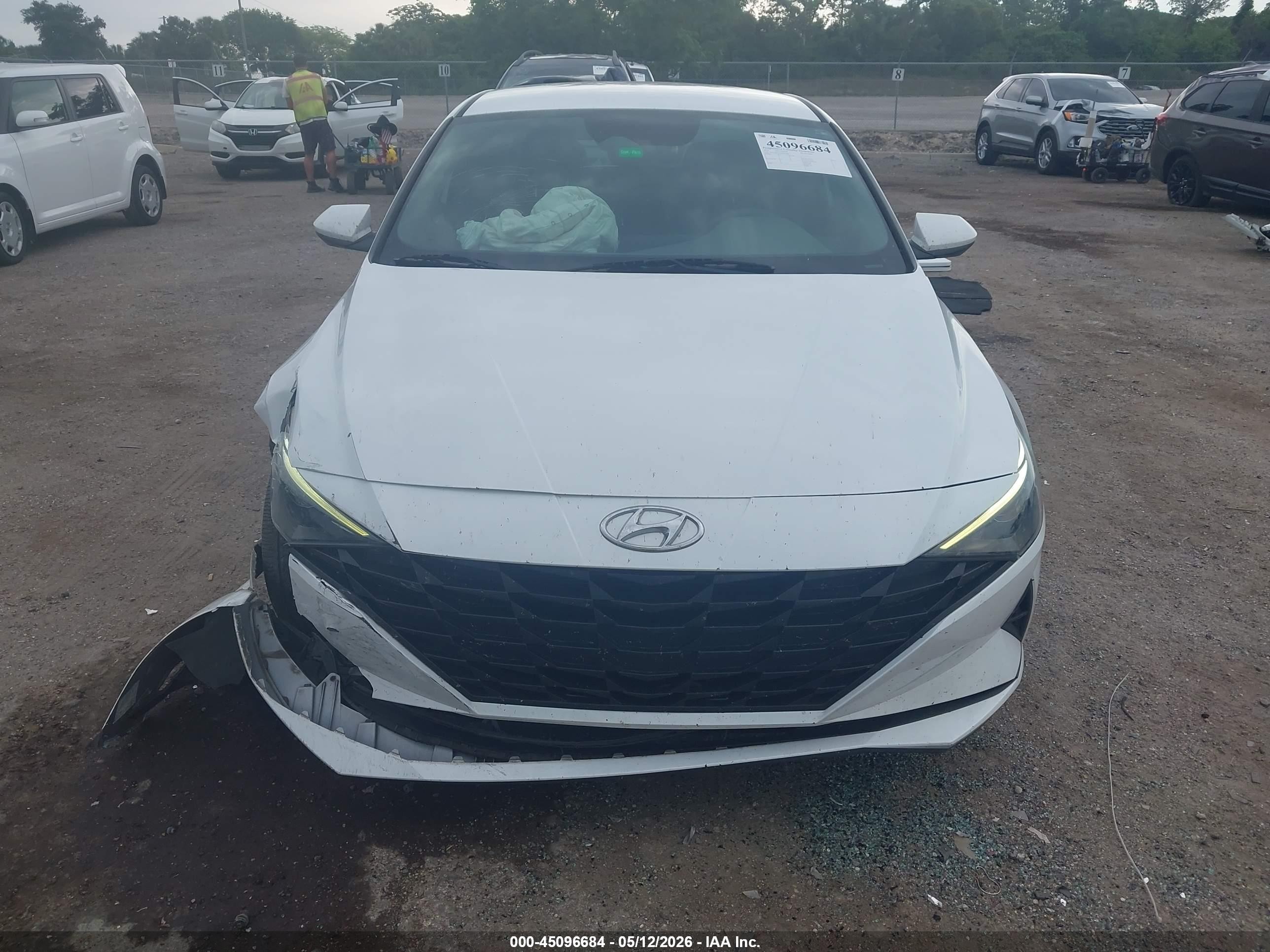 2021 Hyundai Elantra Sel White vin: 5NPLM4AG7MH021960