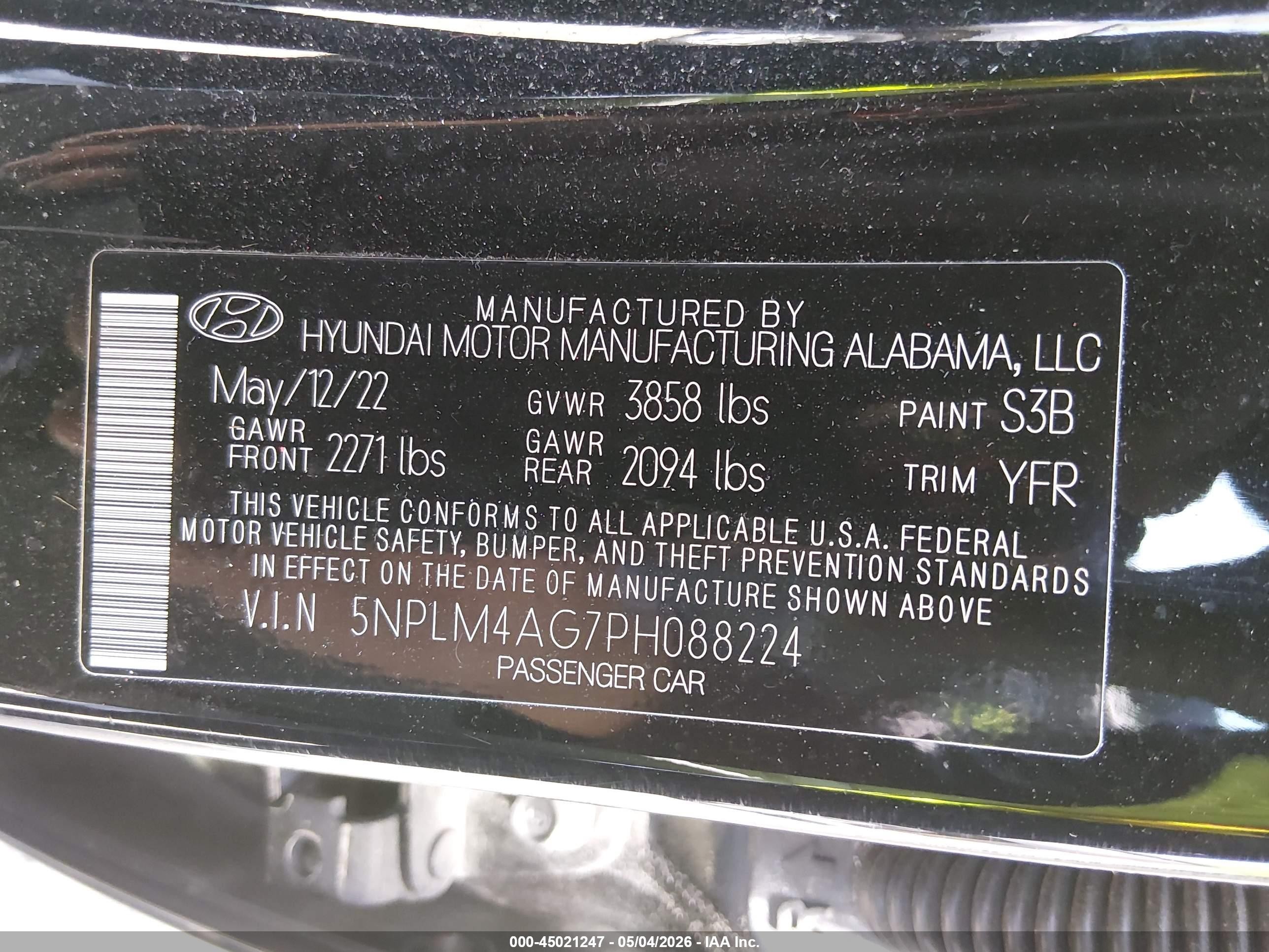 2023 Hyundai Elantra Sel Gray vin: 5NPLM4AG7PH088224