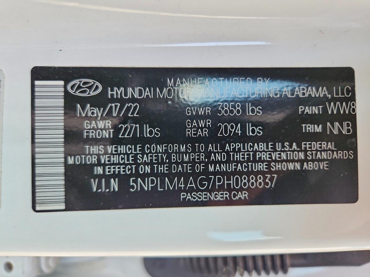 2023 Hyundai Elantra Sel White vin: 5NPLM4AG7PH088837