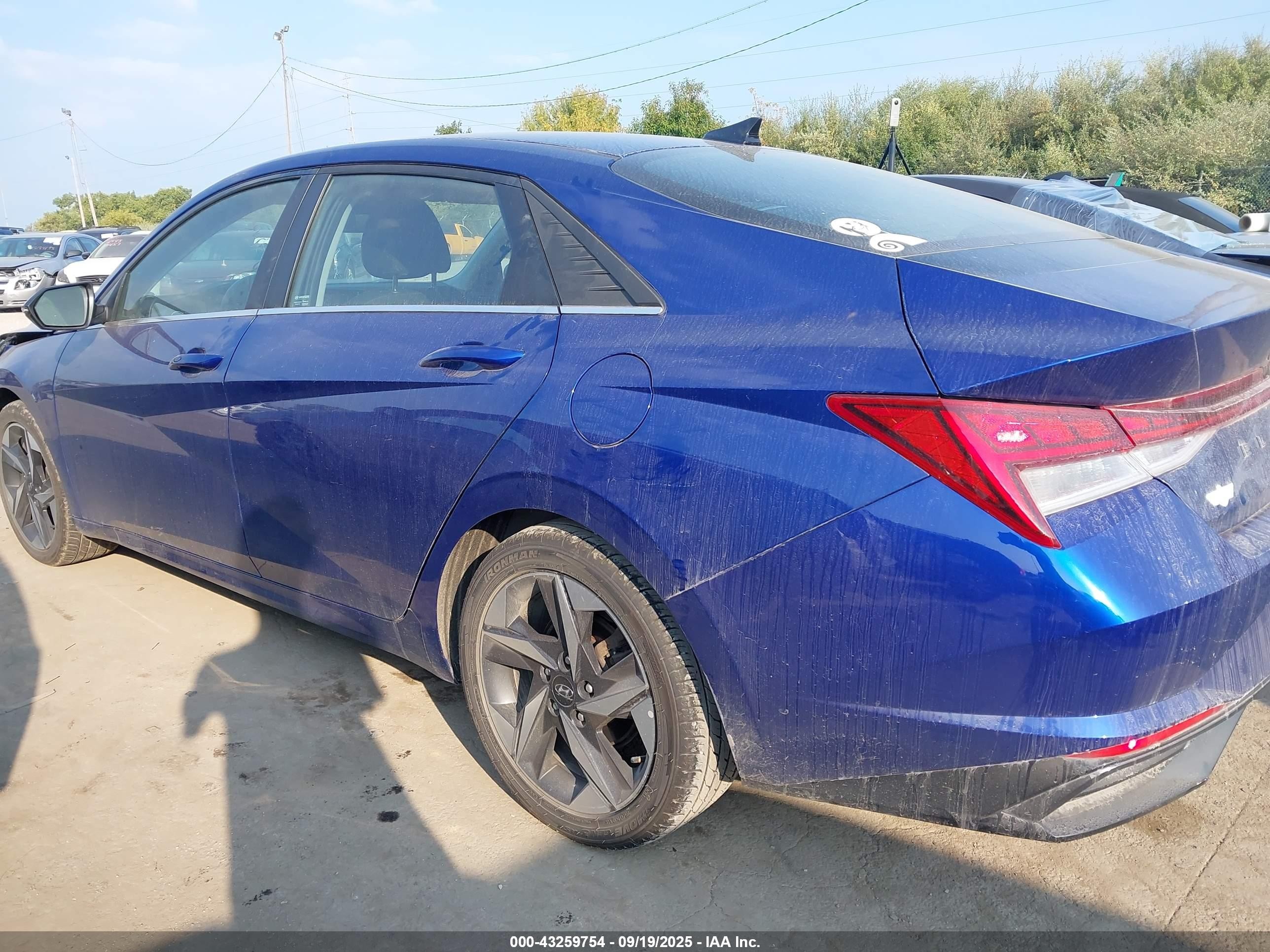 2021 Hyundai Elantra Sel Синий vin: 5NPLN4AG1MH012717
