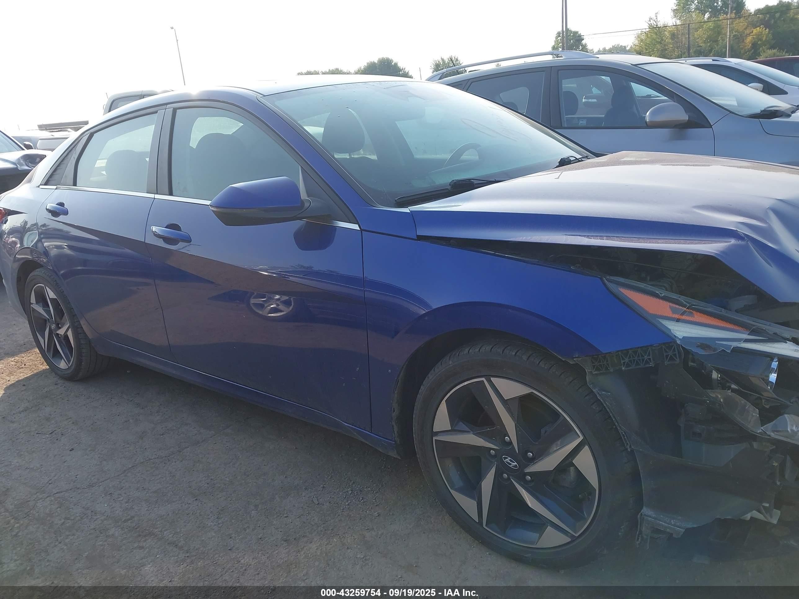 2021 Hyundai Elantra Sel Синий vin: 5NPLN4AG1MH012717