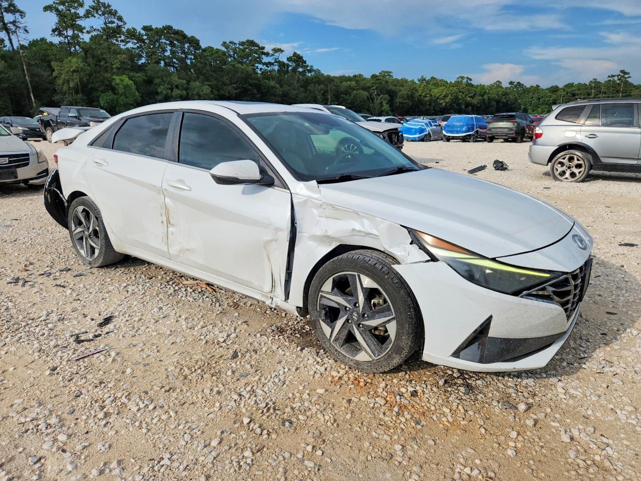 2021 Hyundai Elantra Limited White vin: 5NPLP4AG4MH028792