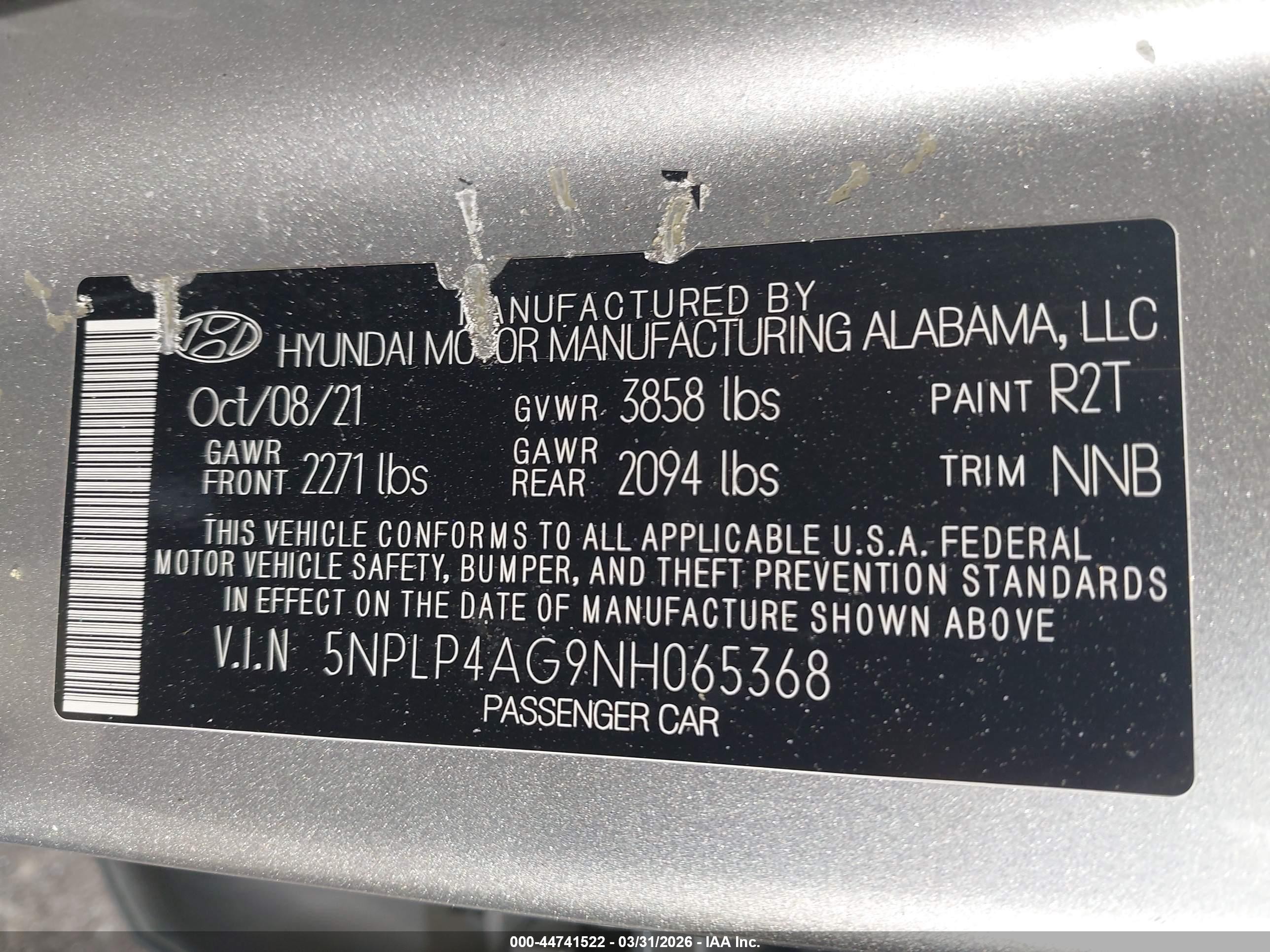 2022 Hyundai Elantra Limited Silver vin: 5NPLP4AG9NH065368