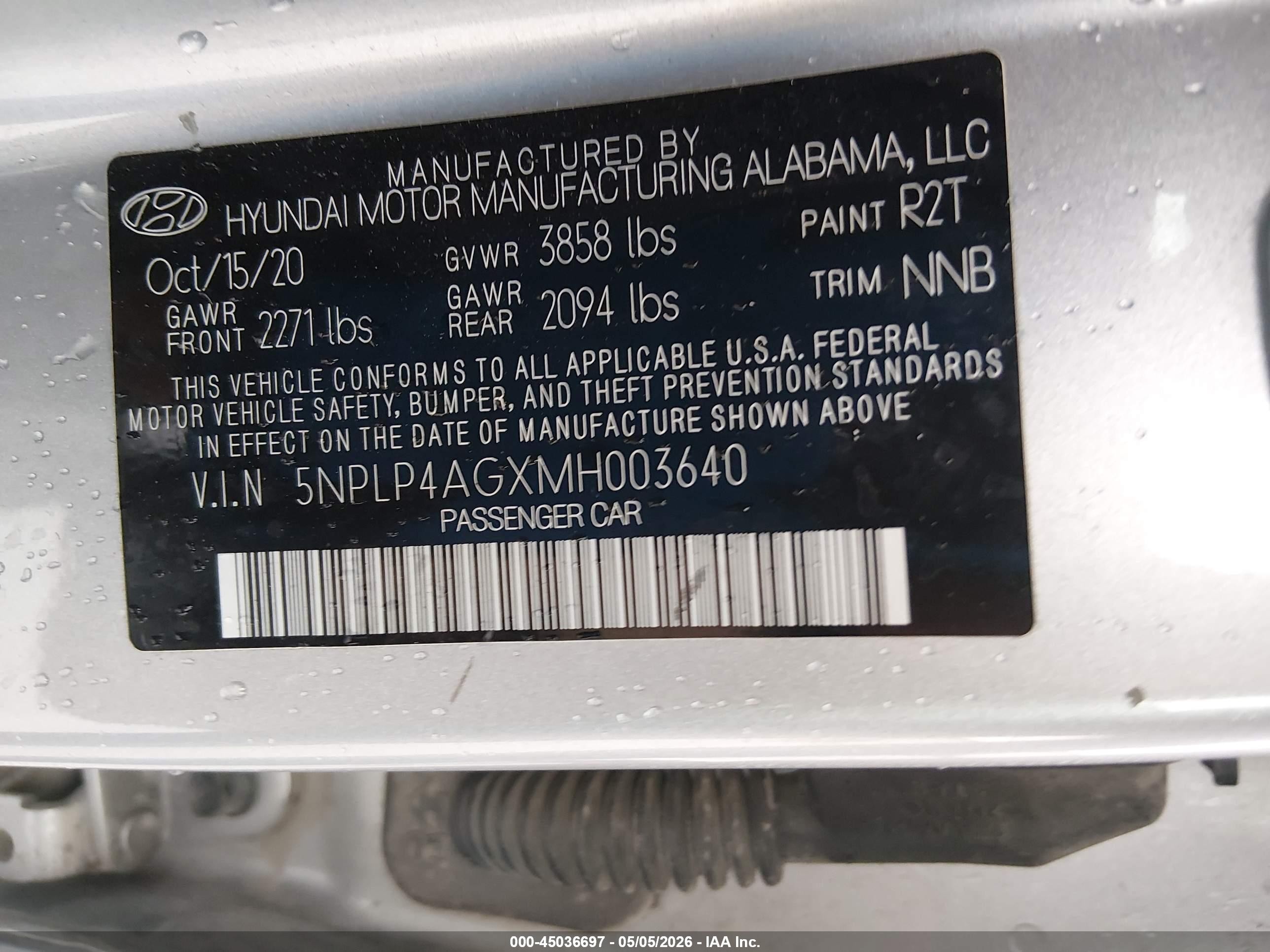 2021 Hyundai Elantra Limited Серебряный vin: 5NPLP4AGXMH003640