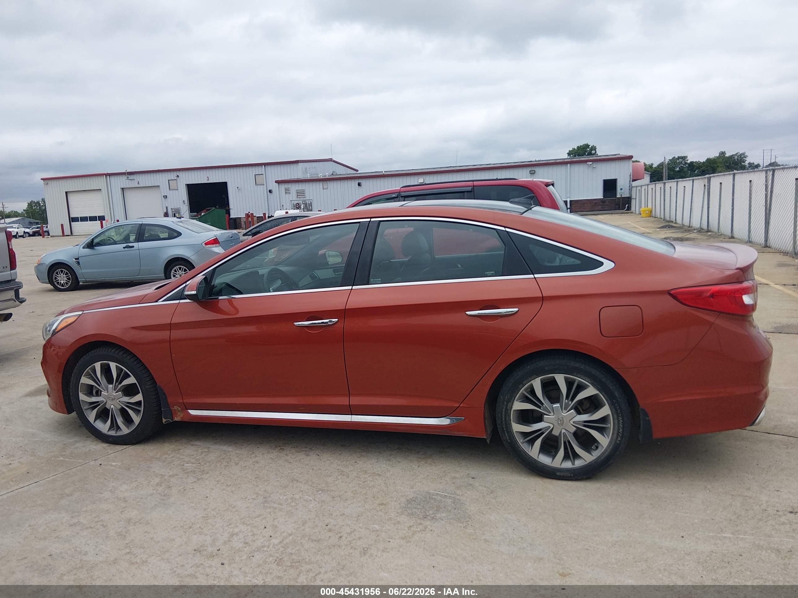 2015 Hyundai Sonata   Orange vin: 5NTE34AB8FH156254