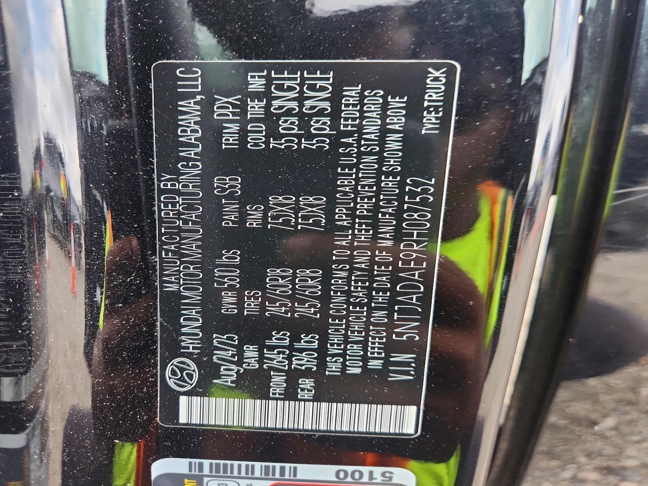 2024 Hyundai Santa Cruz Se Черный vin: 5NTJADAE9RH087532