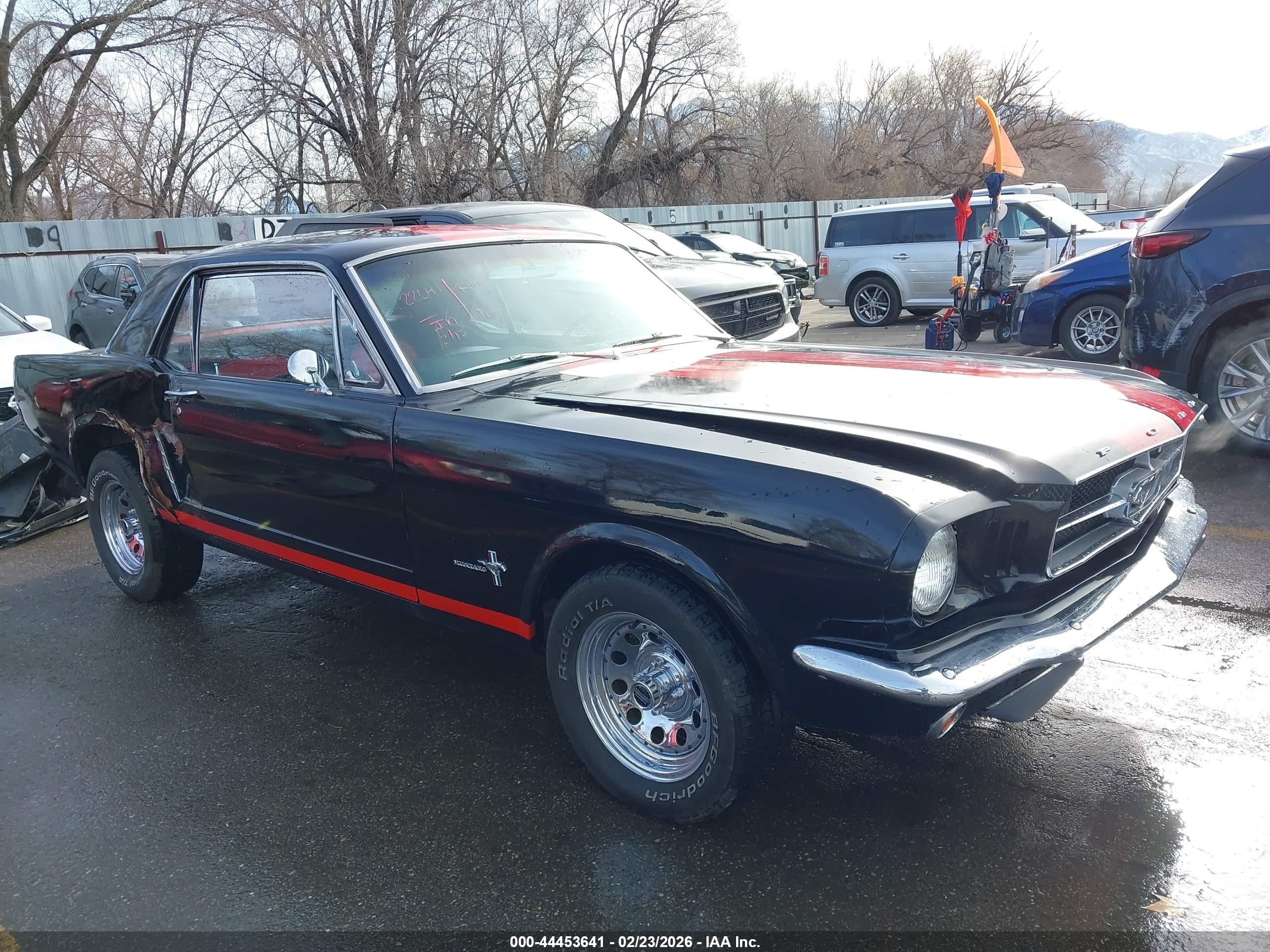 1965 Ford Mustang   Black vin: 5R07T234989      