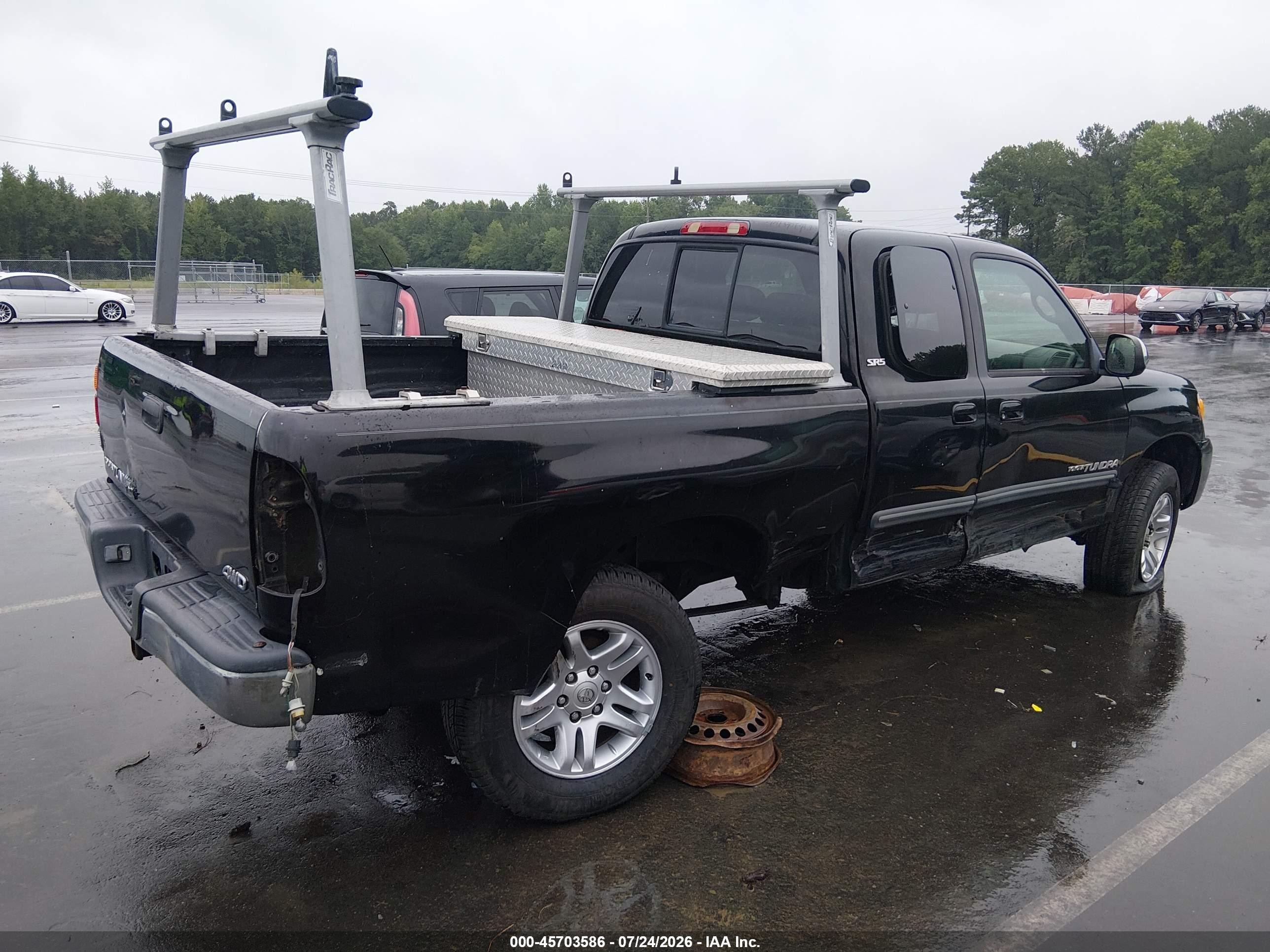 2004 Toyota Tundra Sr5 Black vin: 5TBBN44144S434826