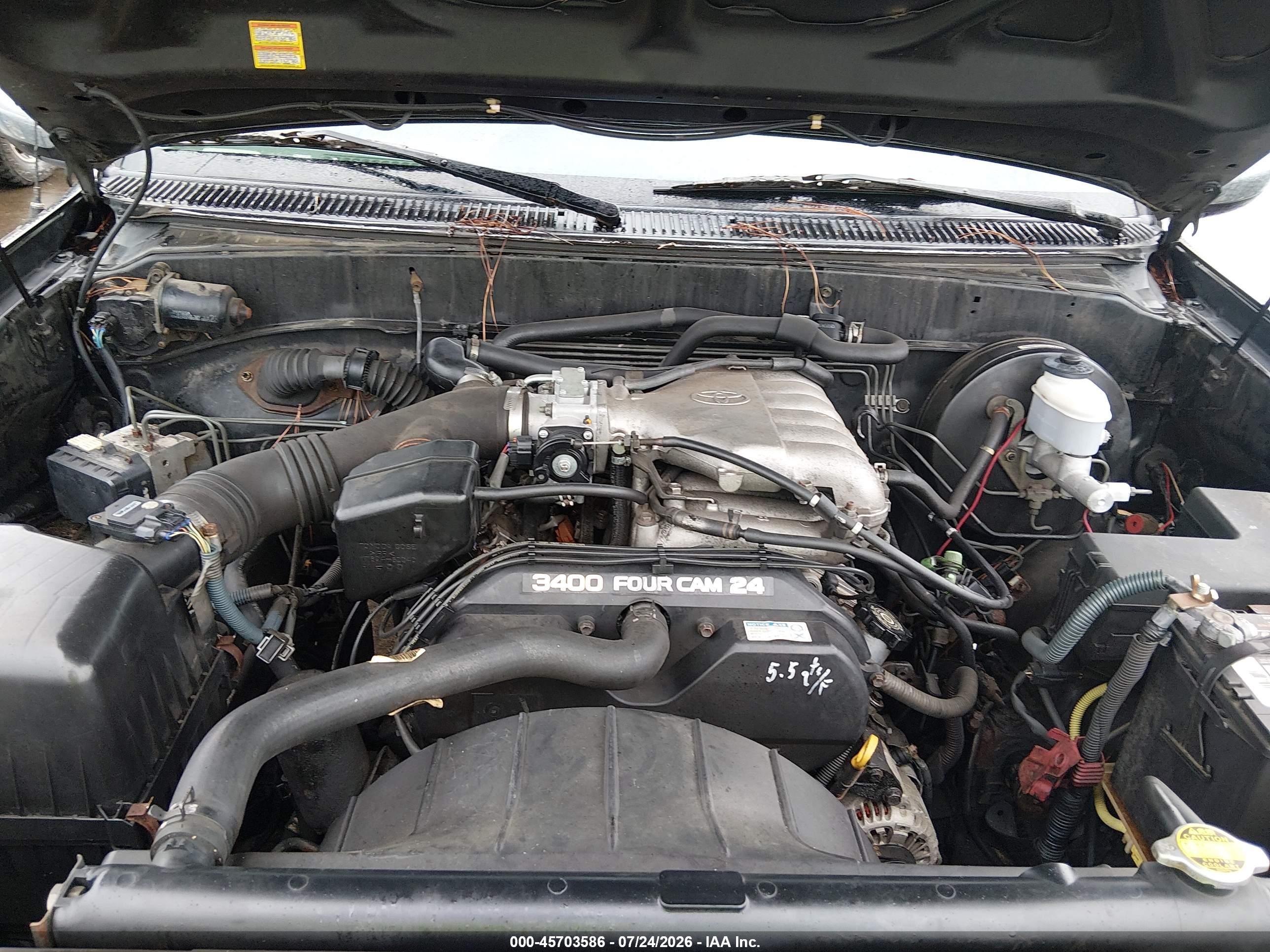 2004 Toyota Tundra Sr5 Black vin: 5TBBN44144S434826