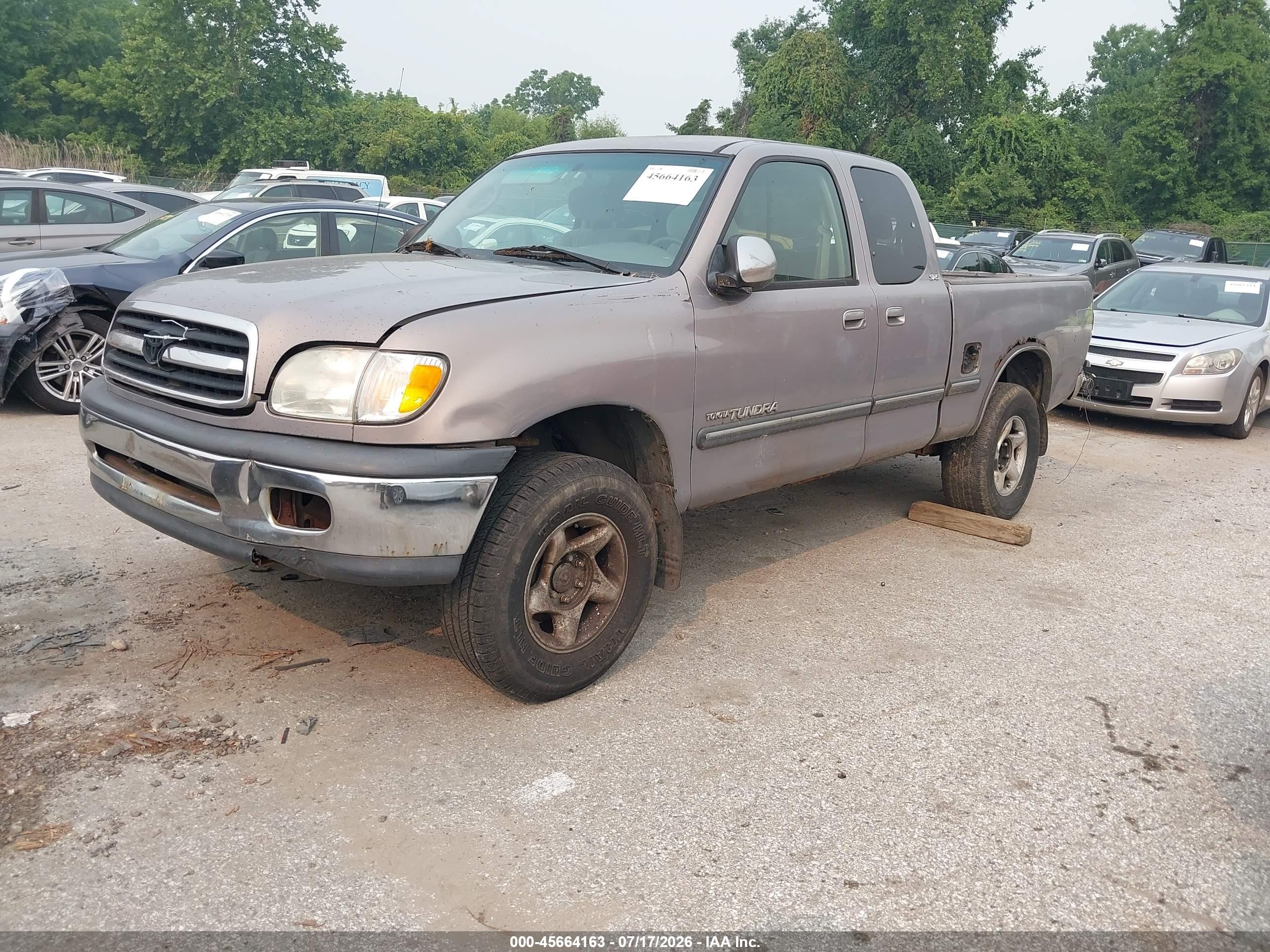2002 Toyota Tundra Sr5 Brown vin: 5TBBN44182S248560