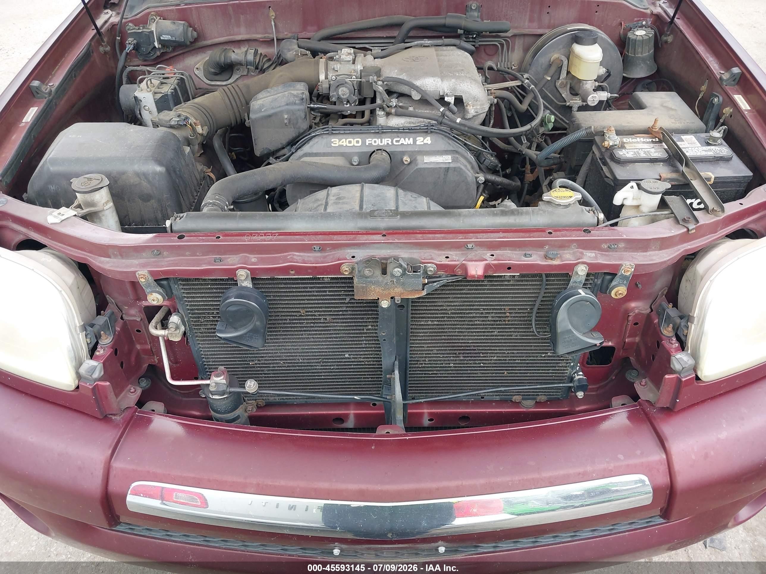 2003 Toyota Tundra Sr5 Maroon vin: 5TBBN44183S355240