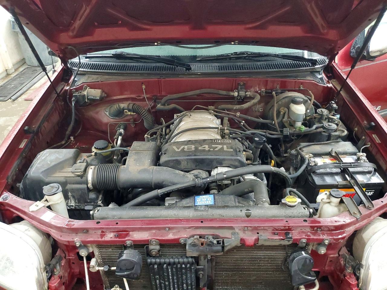 2002 Toyota Tundra Sr5 V8 Burgundy vin: 5TBBT44102S286693