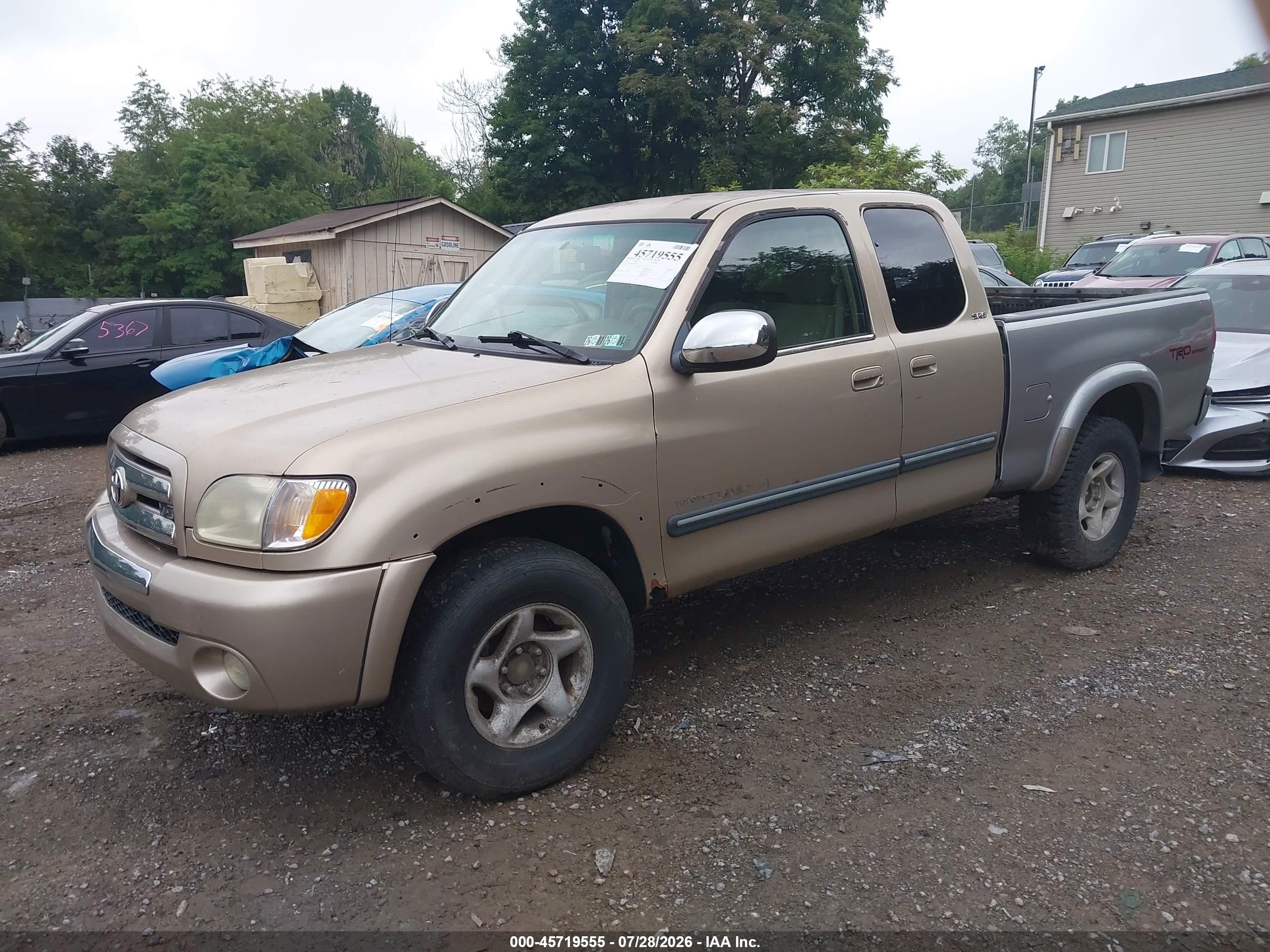 2003 Toyota Tundra Sr5 V8 Brown vin: 5TBBT44113S360107