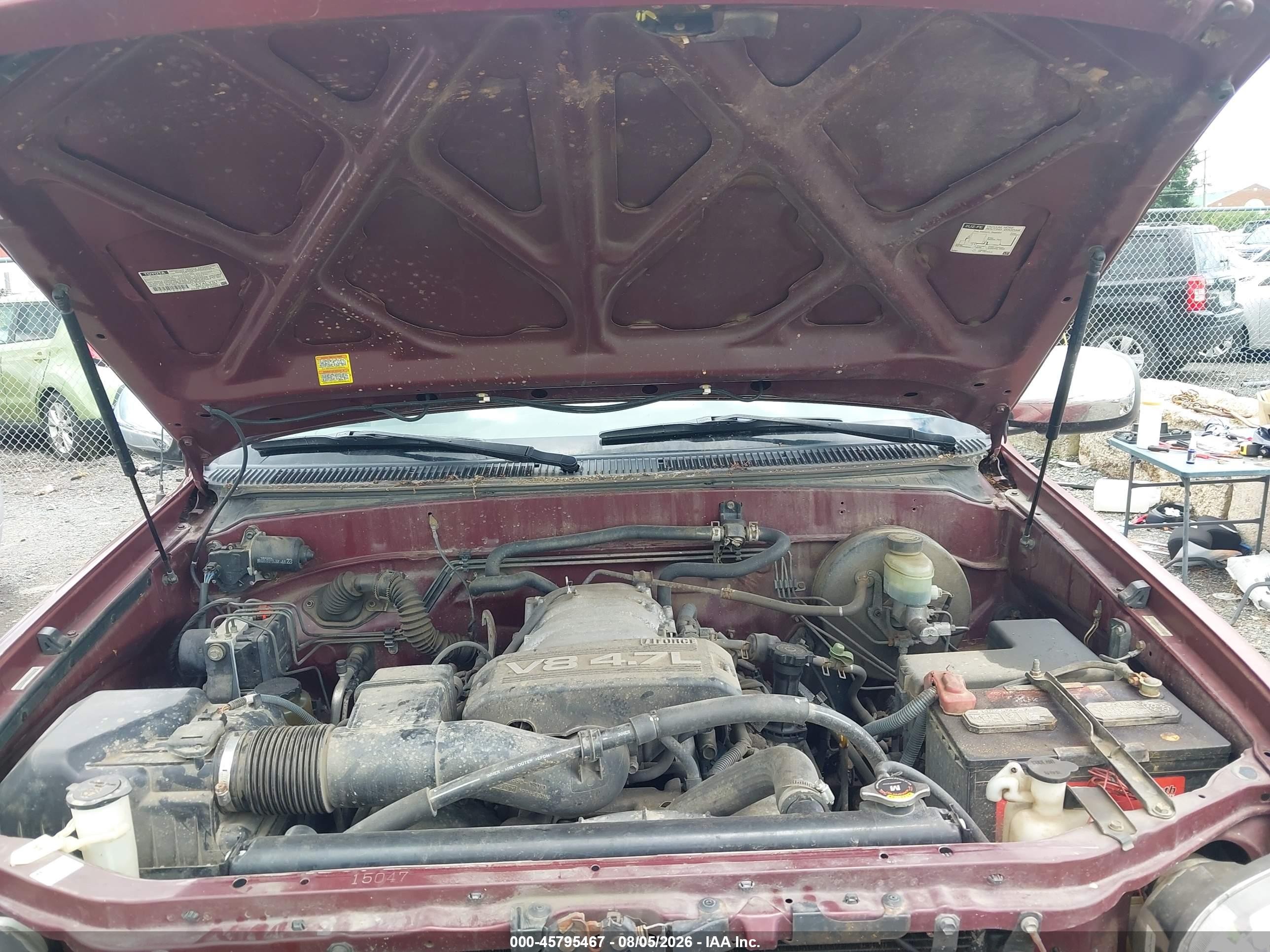 2003 Toyota Tundra Sr5 V8 Красный vin: 5TBBT44113S426431
