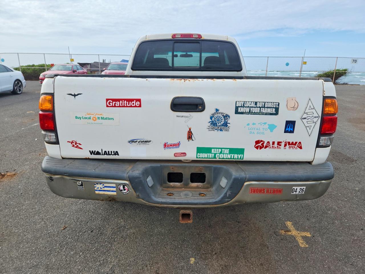 2001 Toyota Tundra Sr5 White vin: 5TBBT44121S136809