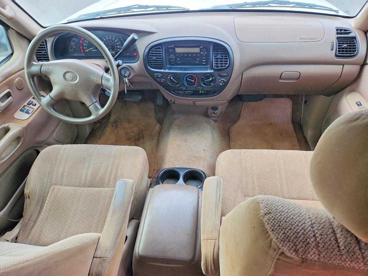 2001 Toyota Tundra Sr5 White vin: 5TBBT44121S136809