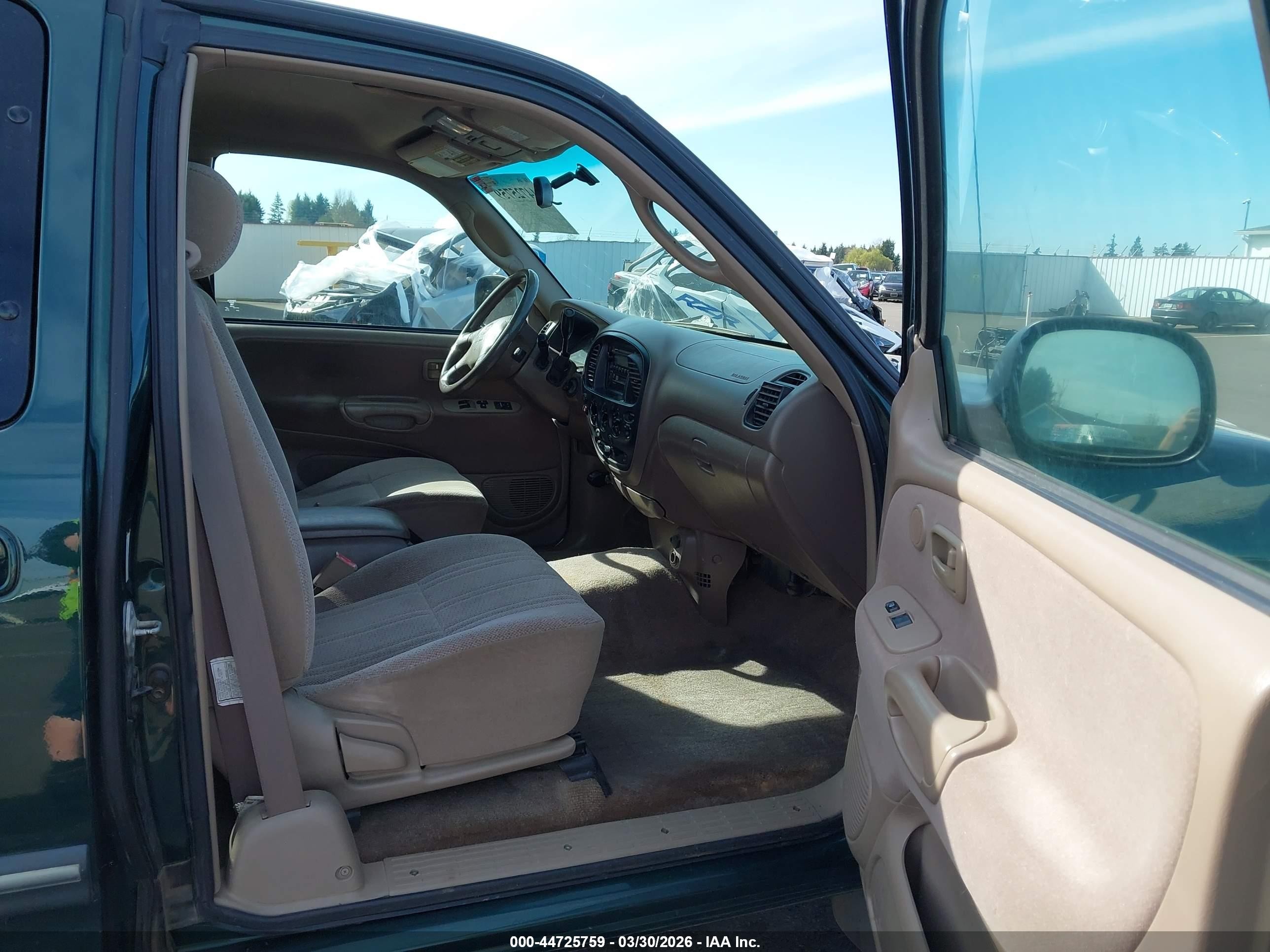 2001 Toyota Tundra Sr5 V8 Green vin: 5TBBT44121S178574