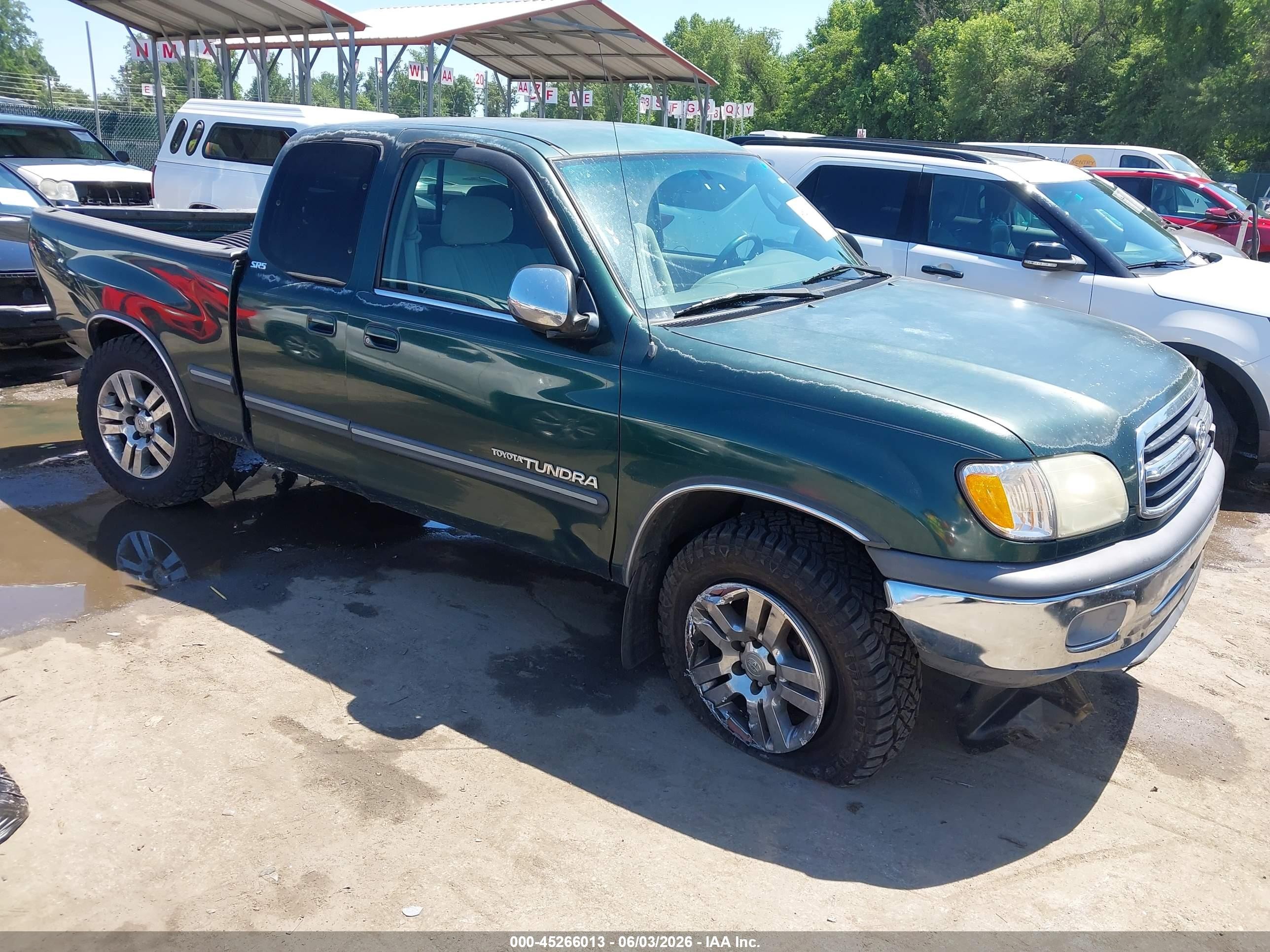 2001 Toyota Tundra Sr5 V8 Green vin: 5TBBT44121S184665
