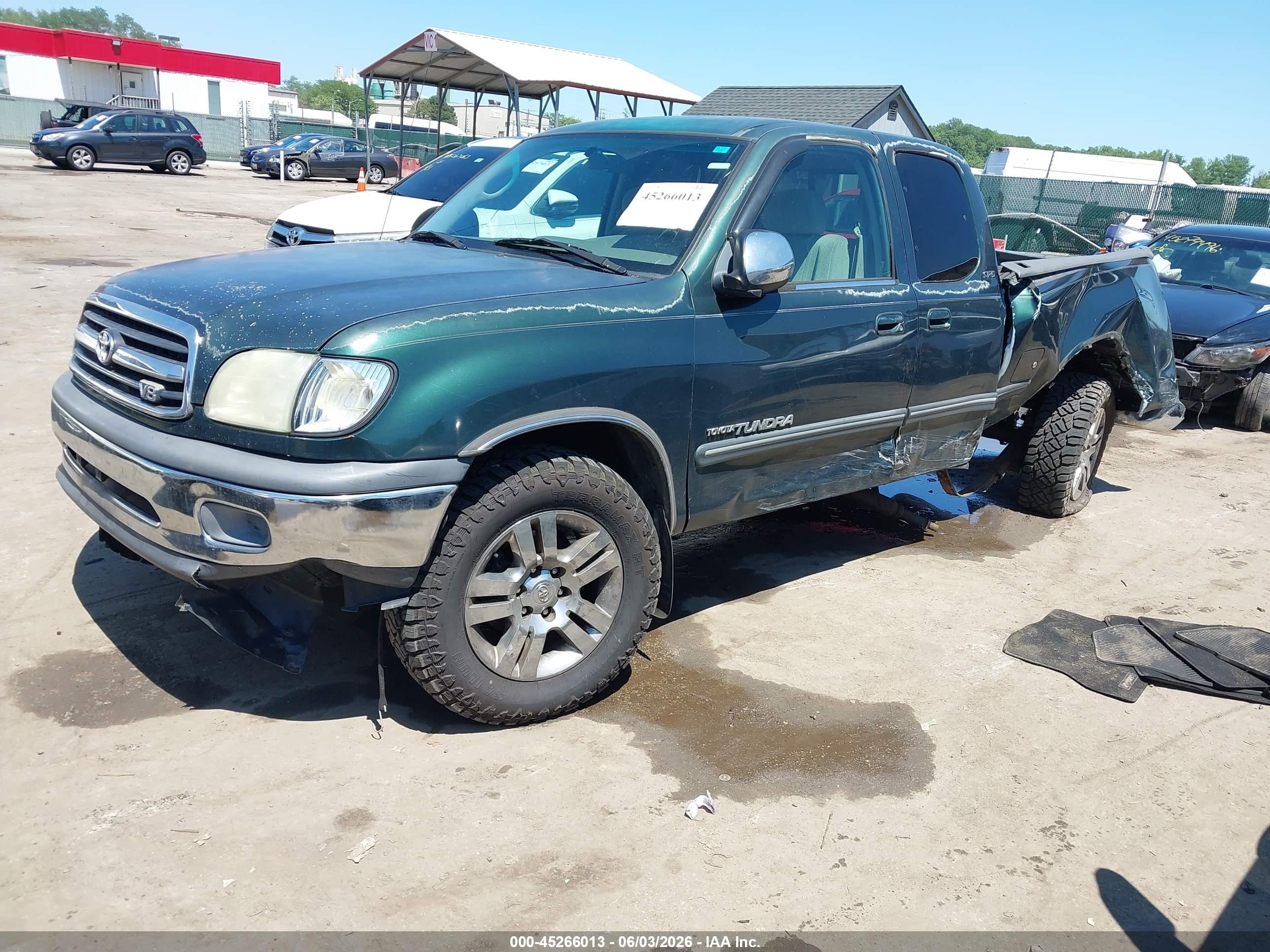 2001 Toyota Tundra Sr5 V8 Green vin: 5TBBT44121S184665