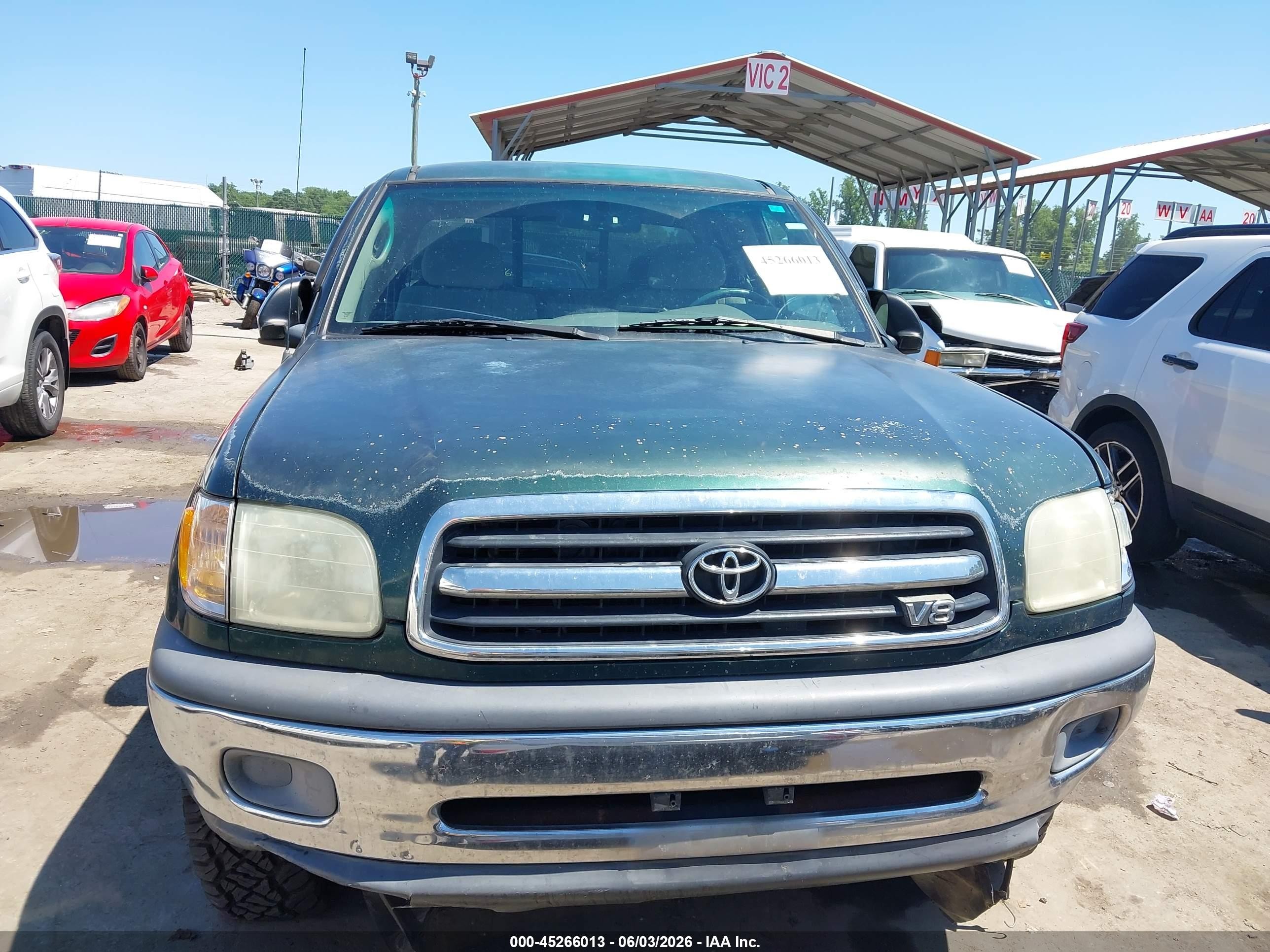 2001 Toyota Tundra Sr5 V8 Green vin: 5TBBT44121S184665