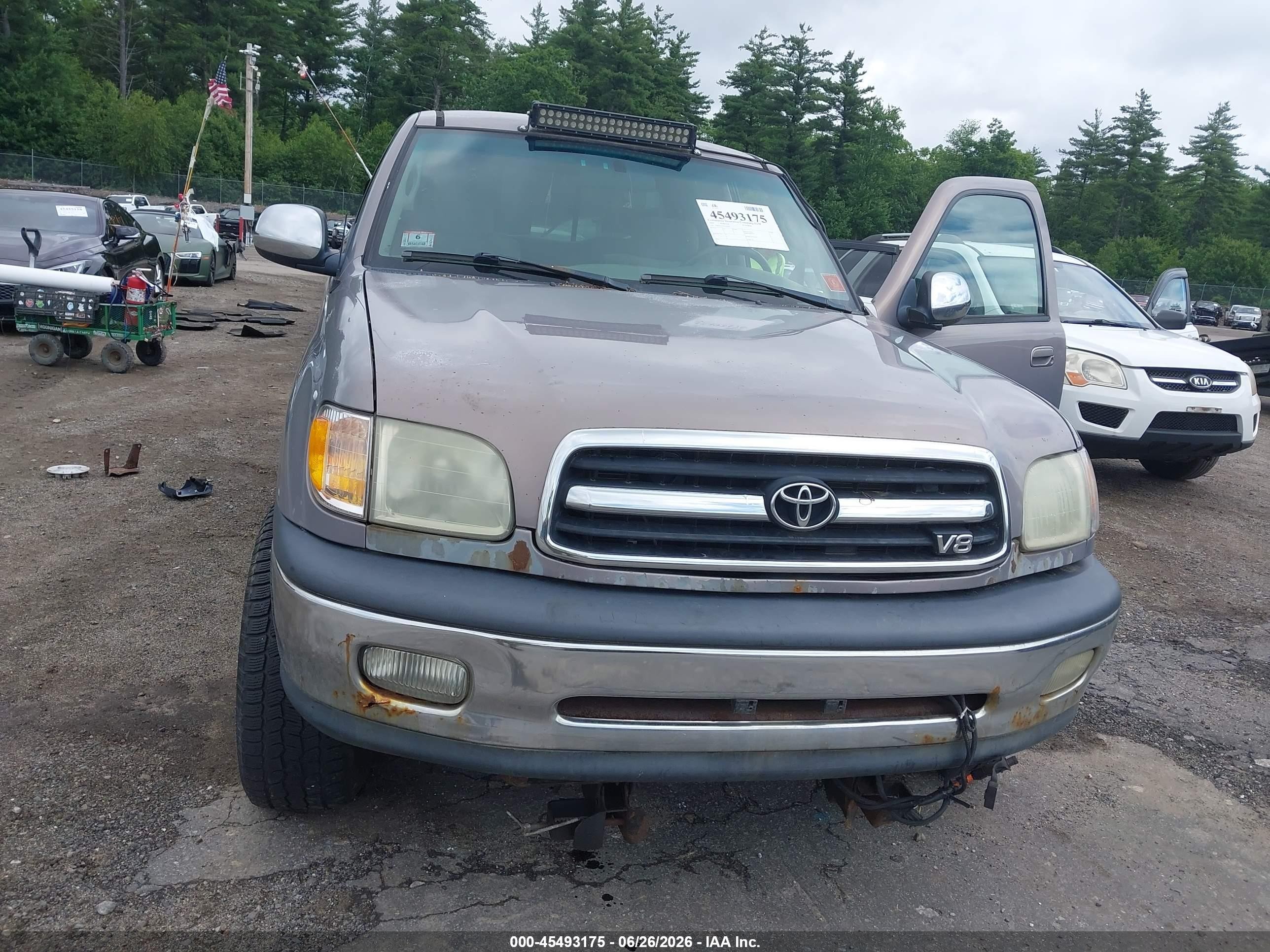 2002 Toyota Tundra Sr5 V8 Бирюзовый vin: 5TBBT44122S302182
