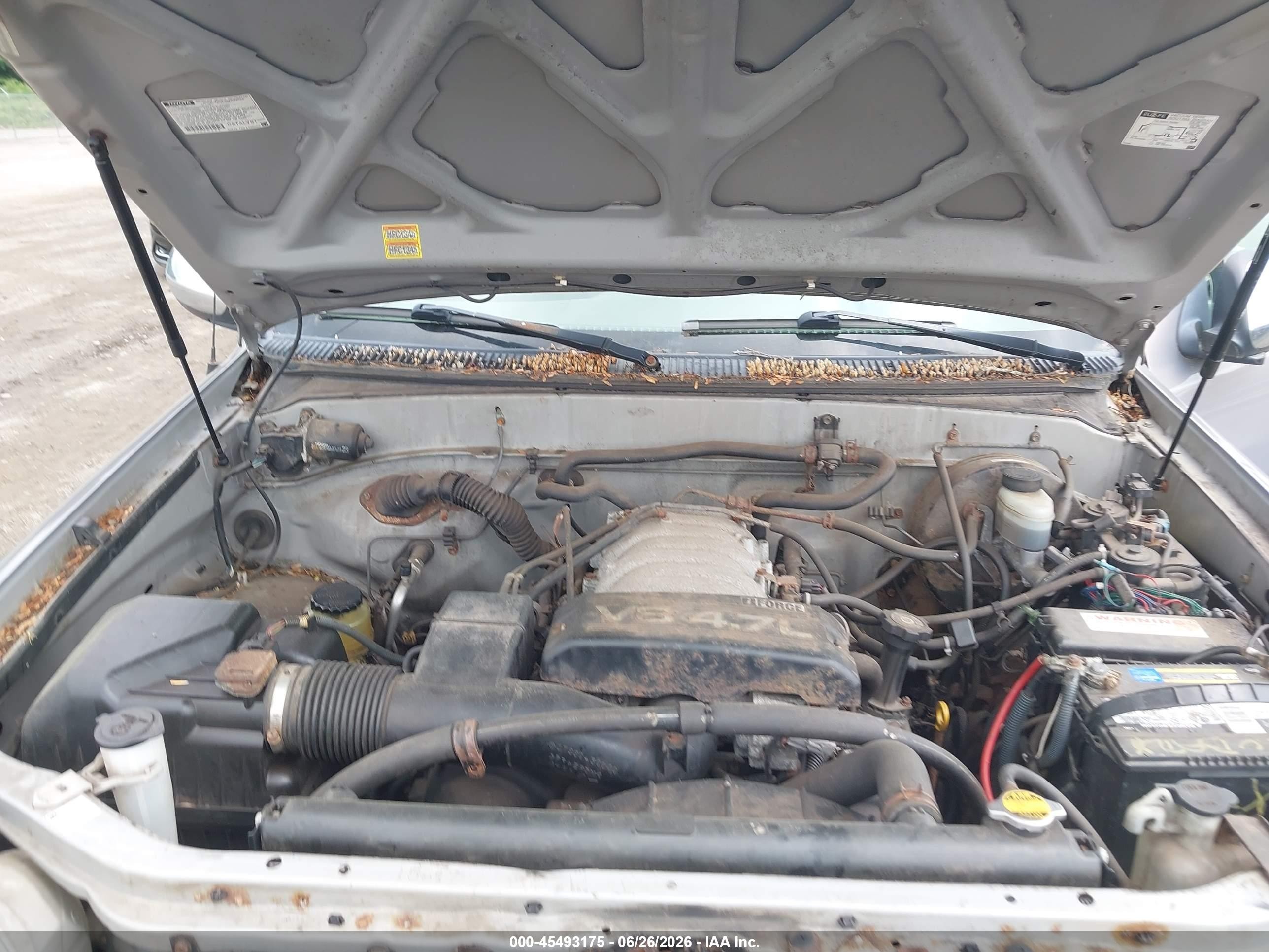 2002 Toyota Tundra Sr5 V8 Бирюзовый vin: 5TBBT44122S302182