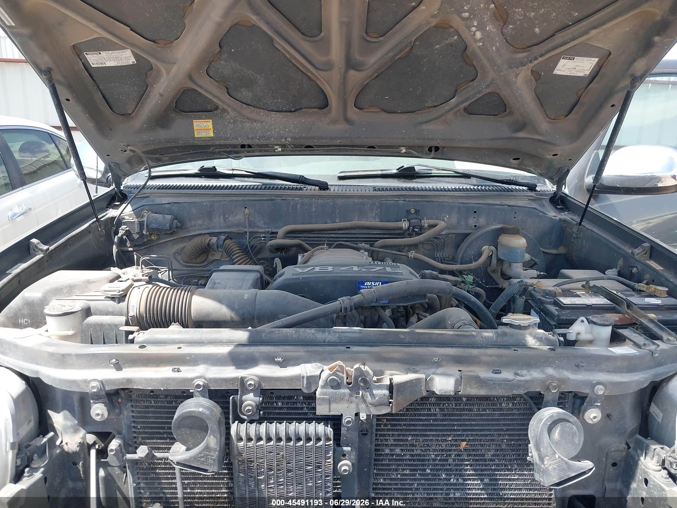 2004 Toyota Tundra Sr5 V8 Gray vin: 5TBBT44124S455292