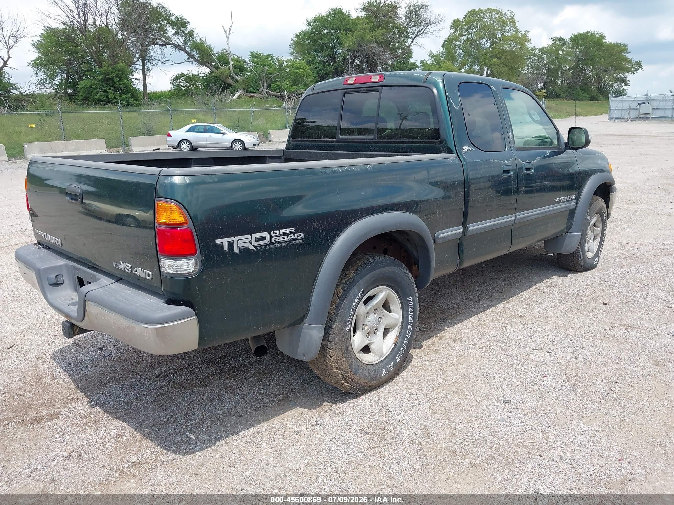 2002 Toyota Tundra Sr5 V8 Green vin: 5TBBT44132S237682