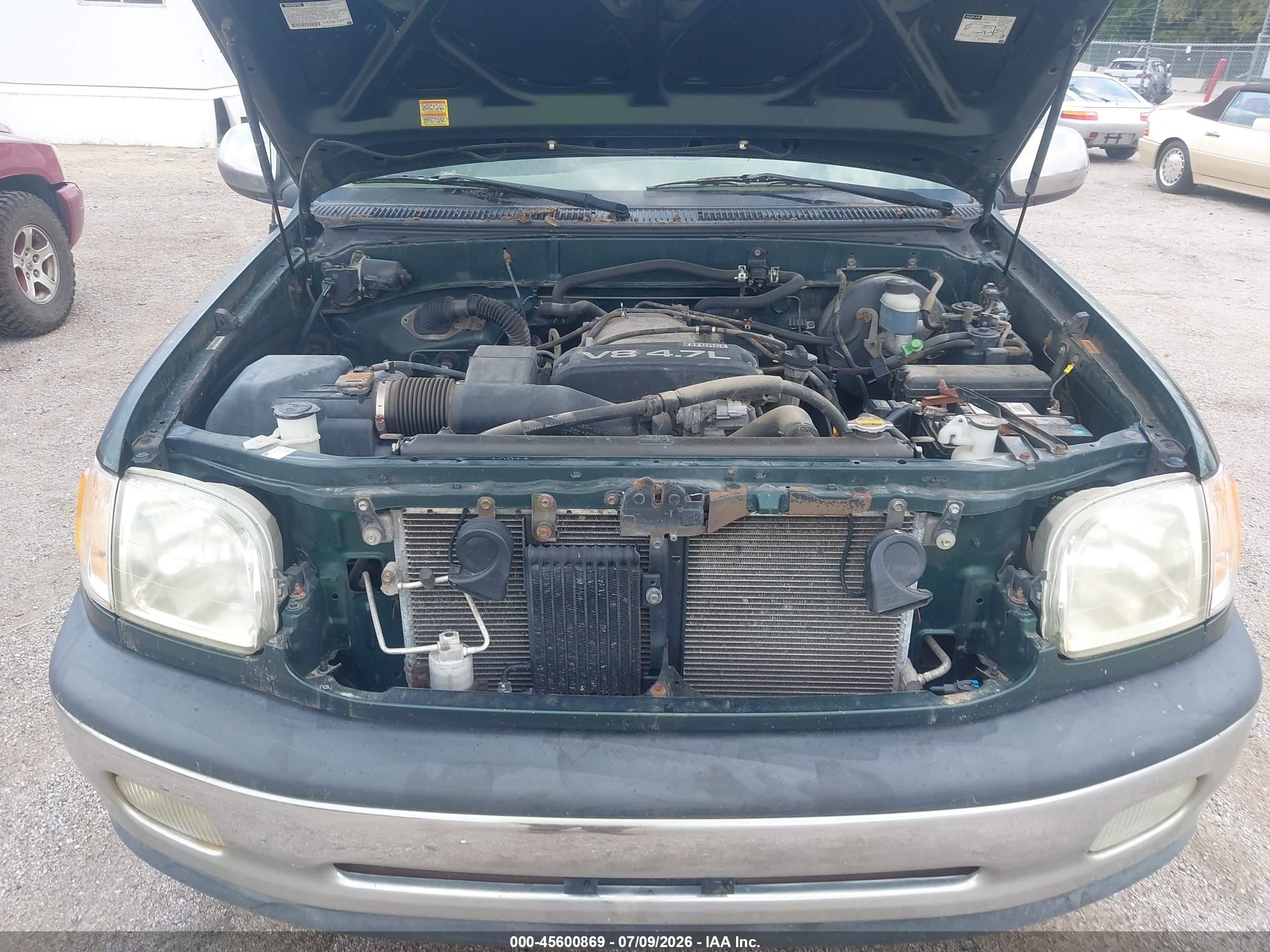 2002 Toyota Tundra Sr5 V8 Green vin: 5TBBT44132S237682