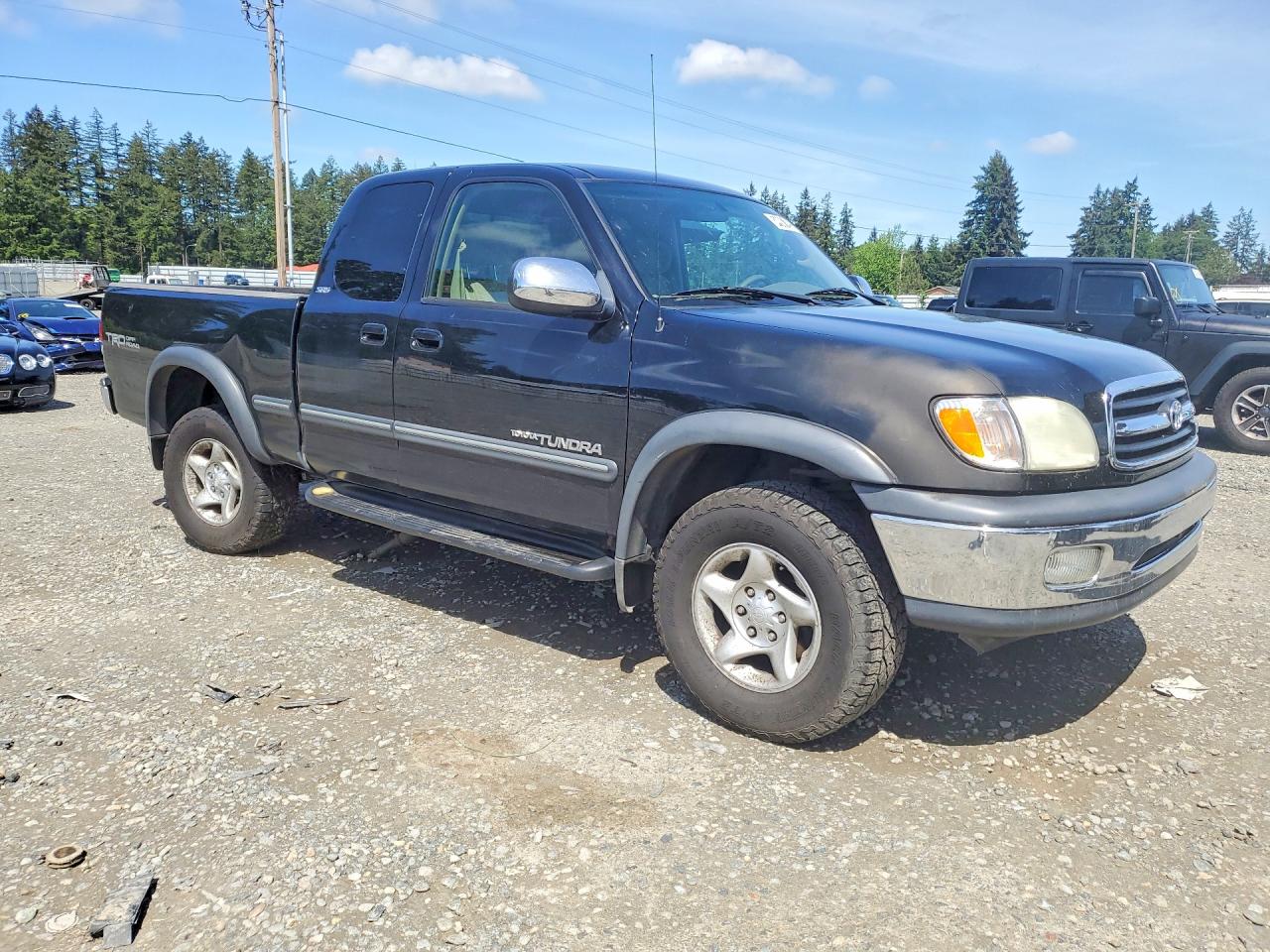 2002 Toyota Tundra Sr5 V8 Black vin: 5TBBT44132S298305