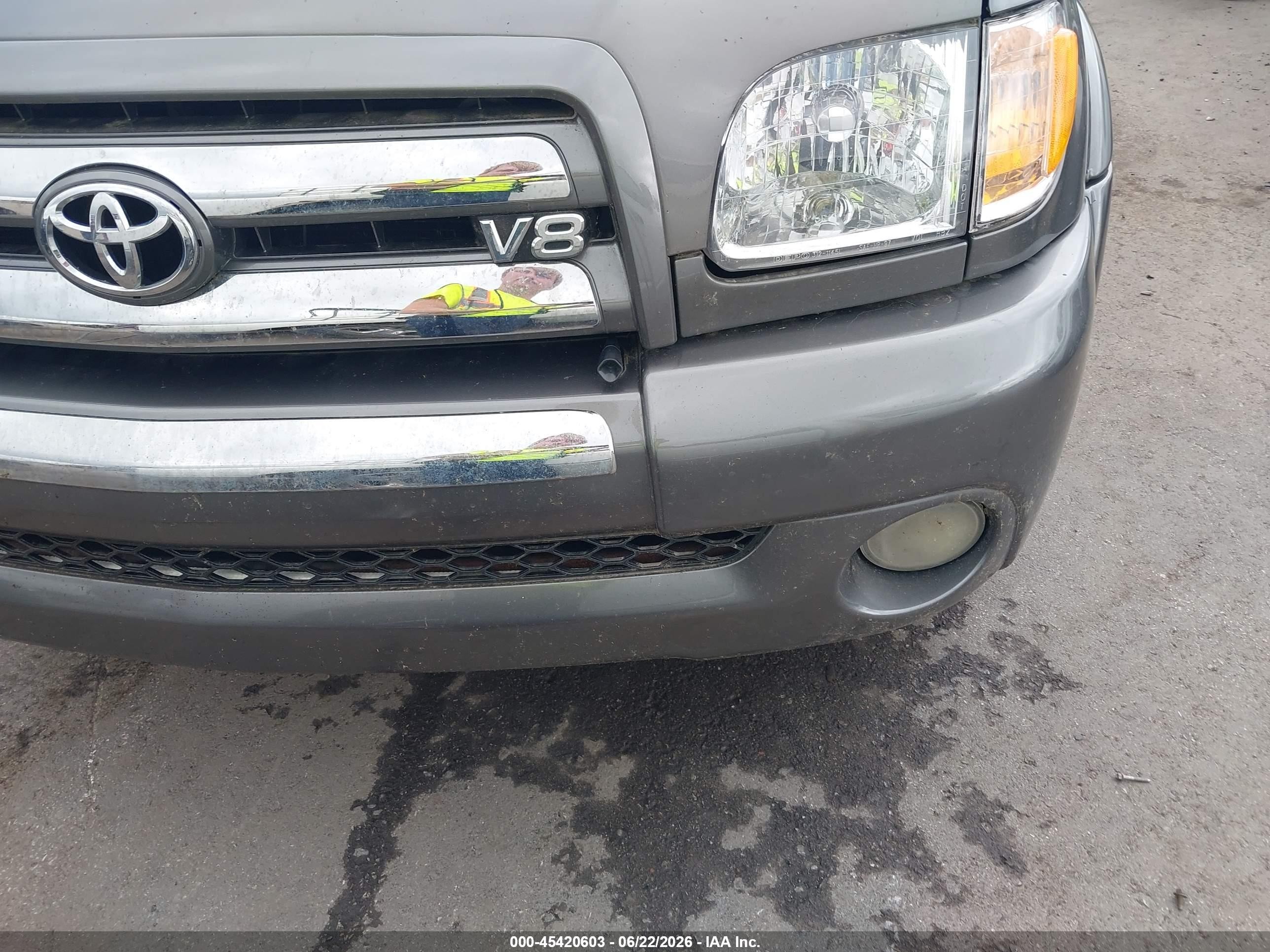2003 Toyota Tundra Sr5 V8 Gray vin: 5TBBT44133S385753