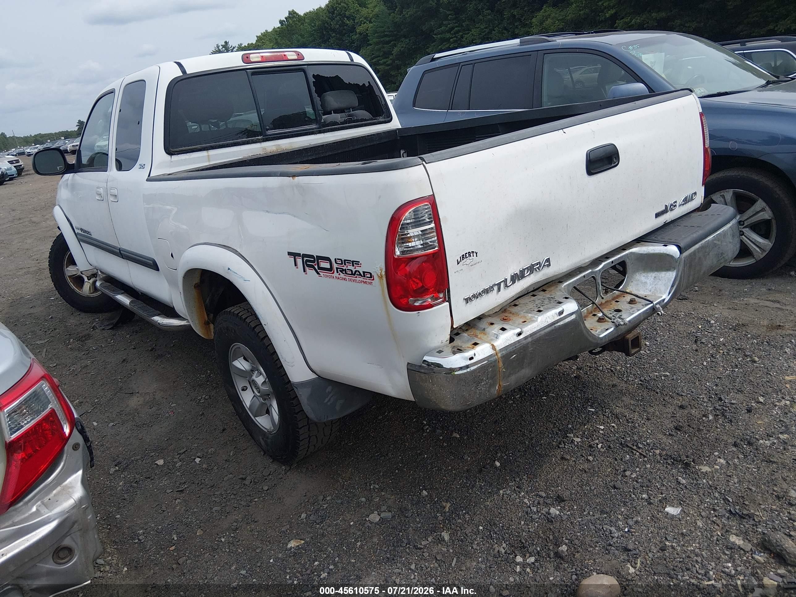 2006 Toyota Tundra Sr5 V8 White vin: 5TBBT44136S473979