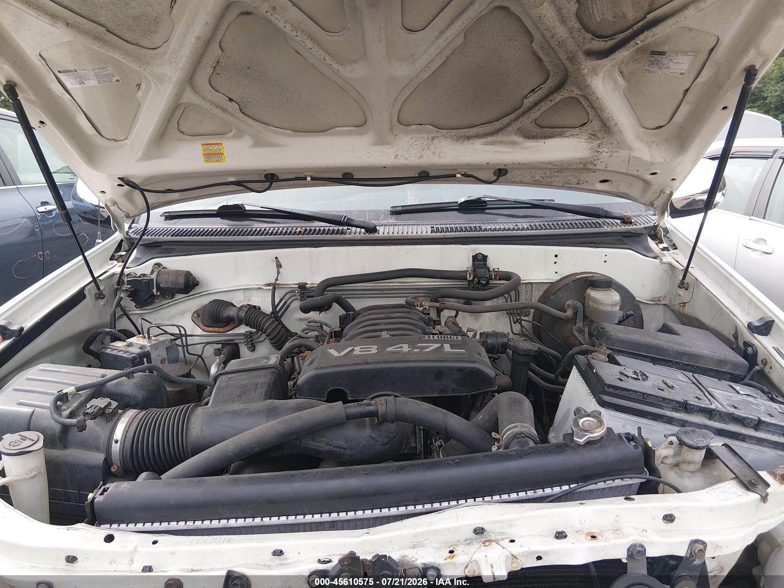 2006 Toyota Tundra Sr5 V8 White vin: 5TBBT44136S473979