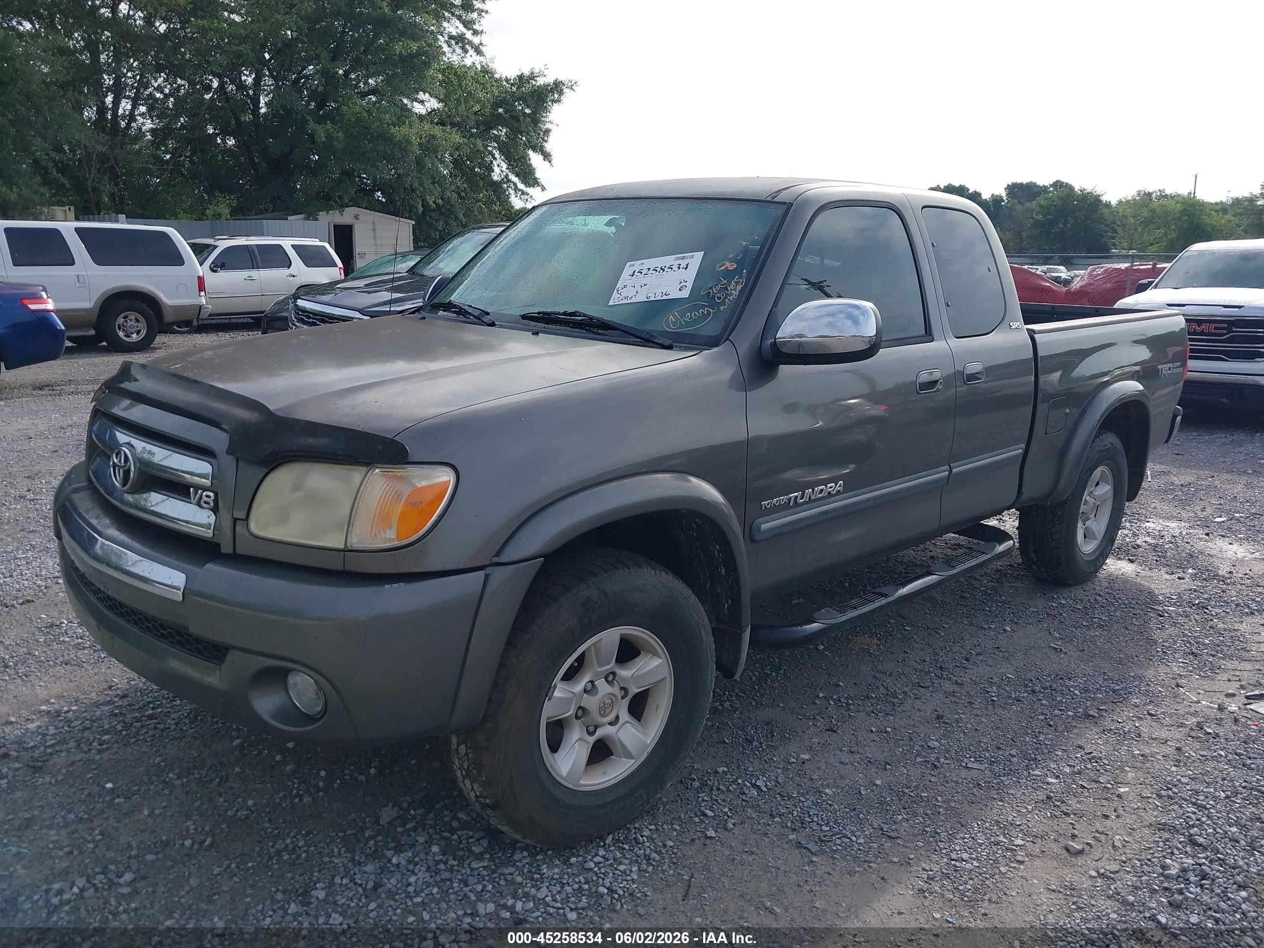 2006 Toyota Tundra Sr5 V8 Gray vin: 5TBBT44136S482892