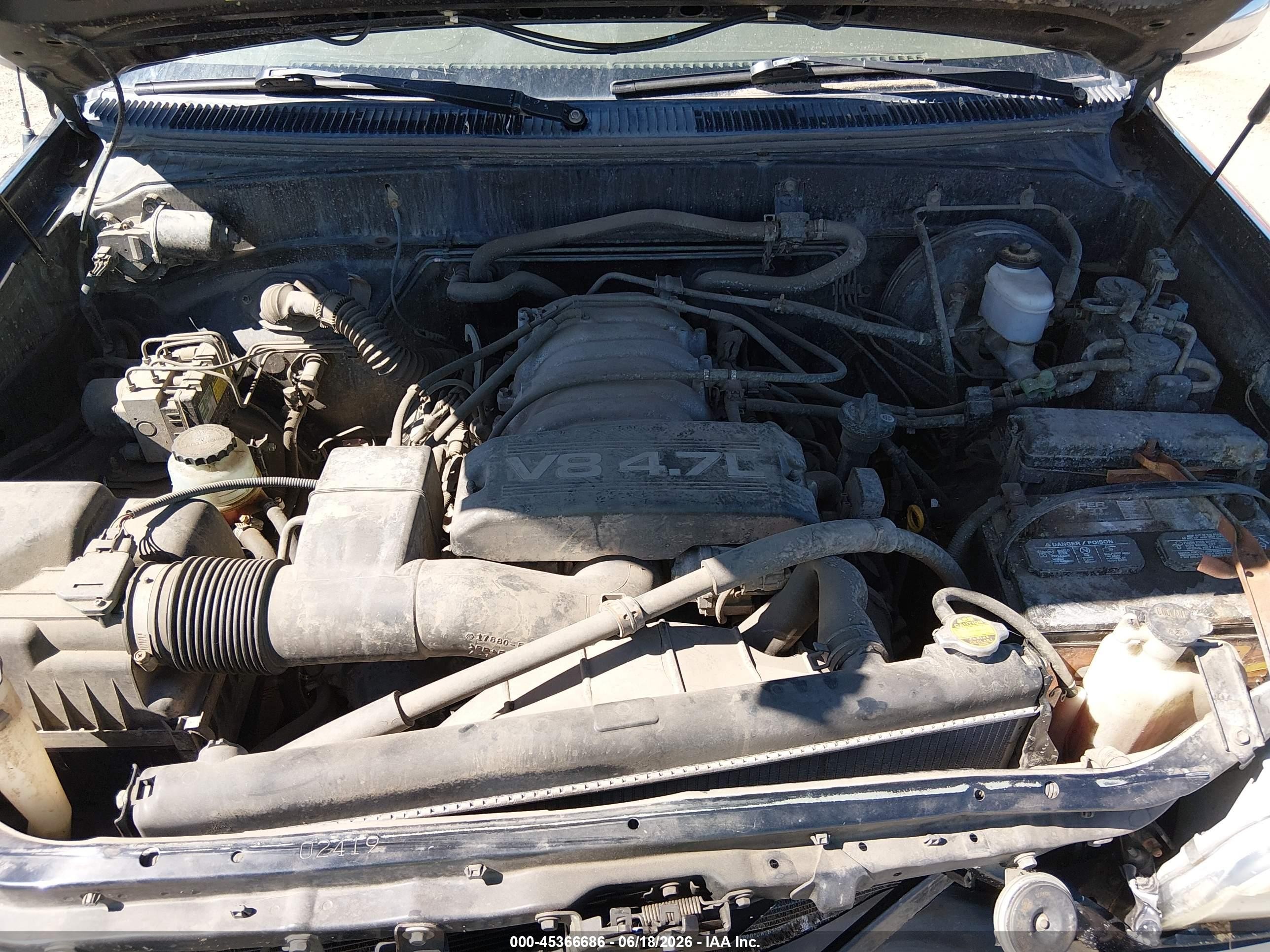 2000 Toyota Tundra Sr5 V8 Black vin: 5TBBT4413YS018388