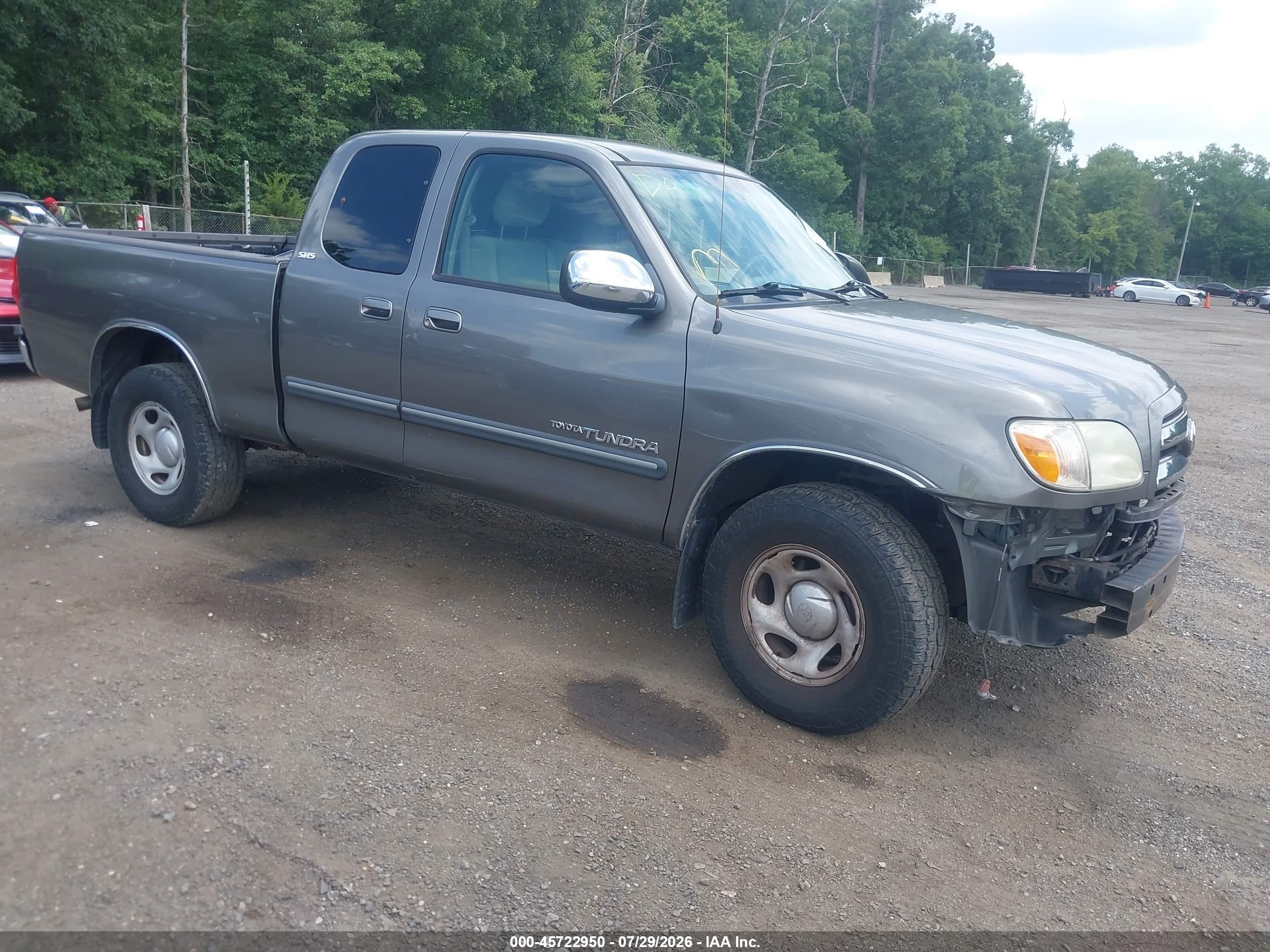 2005 Toyota Tundra Sr5 V8 Серый vin: 5TBBT44145S465694