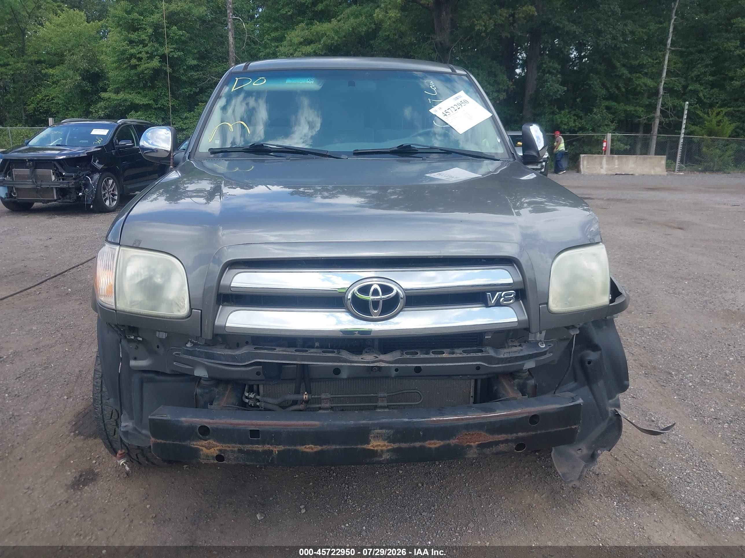 2005 Toyota Tundra Sr5 V8 Gray vin: 5TBBT44145S465694