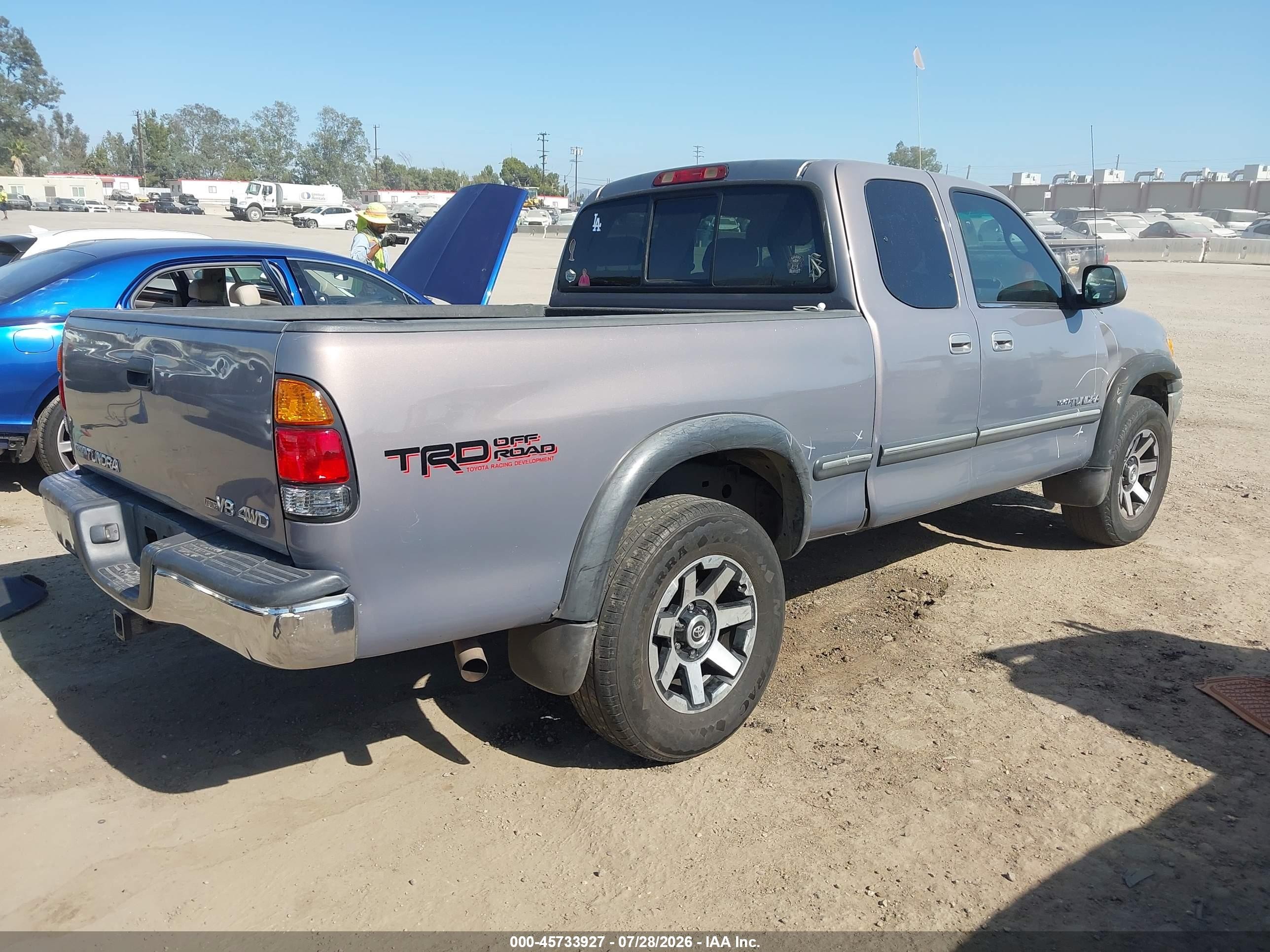 2001 Toyota Tundra Sr5 V8 Gray vin: 5TBBT44151S178150