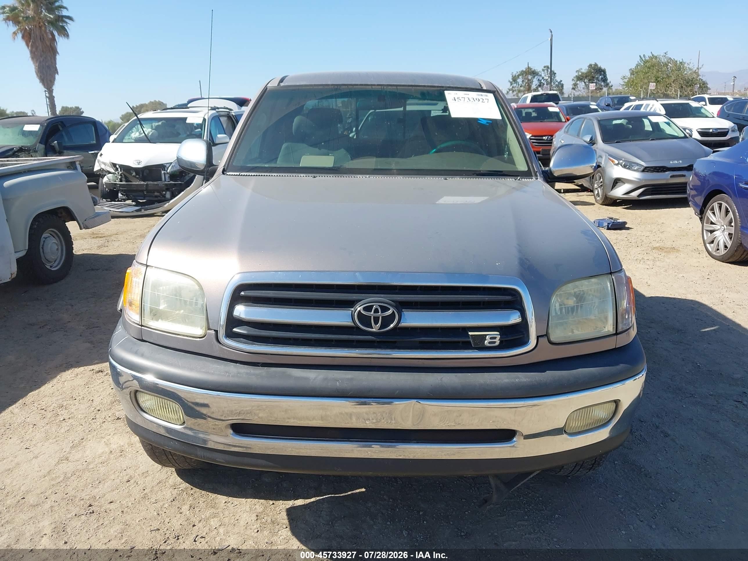 2001 Toyota Tundra Sr5 V8 Gray vin: 5TBBT44151S178150