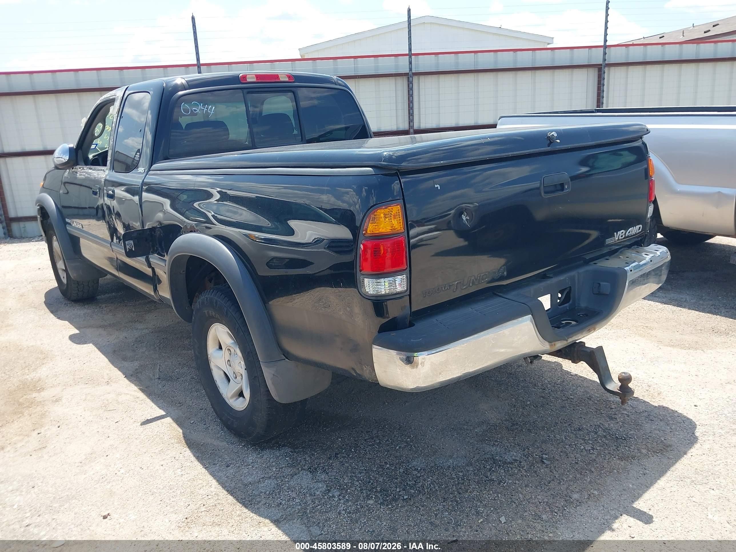 2001 Toyota Tundra Sr5 V8 Black vin: 5TBBT44151S200244
