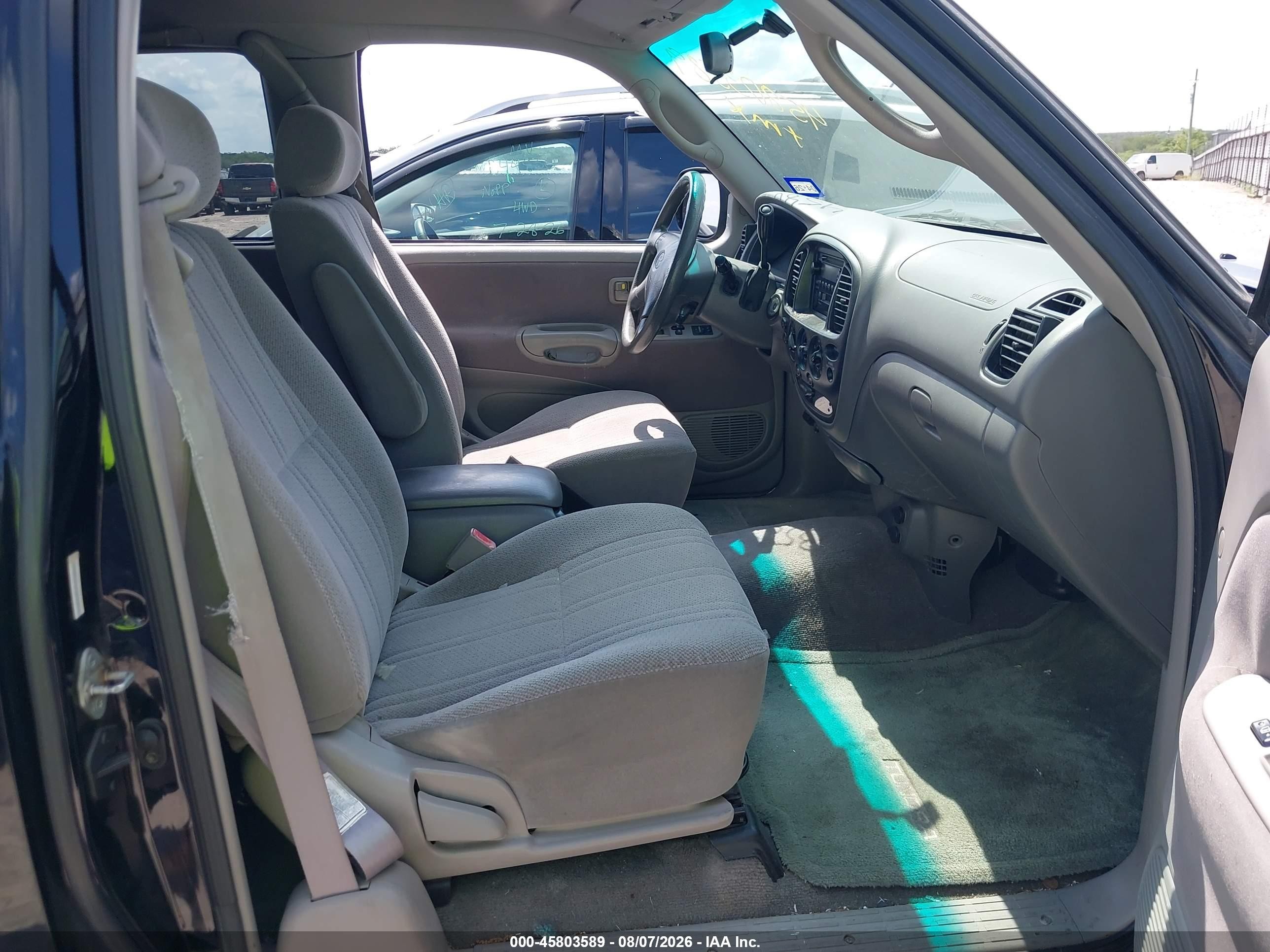 2001 Toyota Tundra Sr5 V8 Black vin: 5TBBT44151S200244