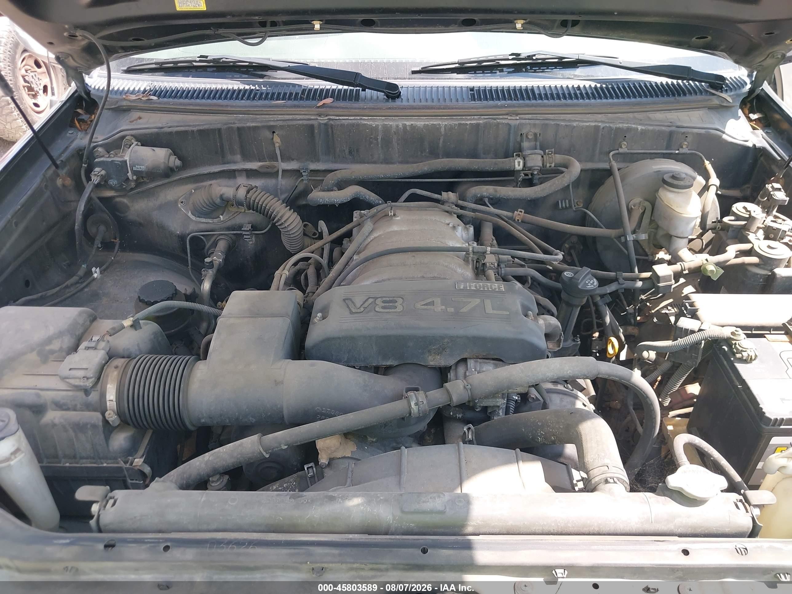 2001 Toyota Tundra Sr5 V8 Black vin: 5TBBT44151S200244