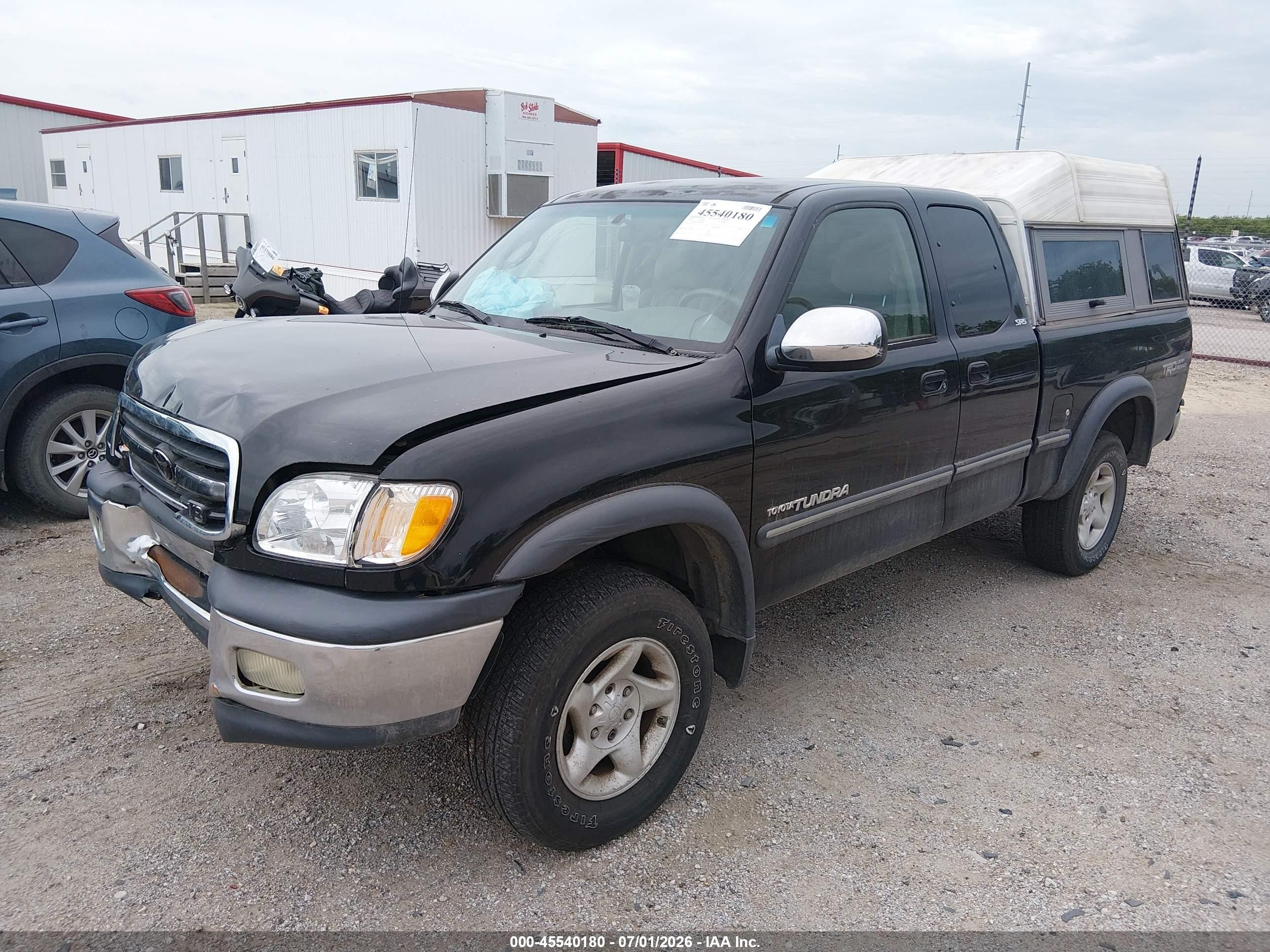 2002 Toyota Tundra Sr5 V8 Black vin: 5TBBT44152S308686