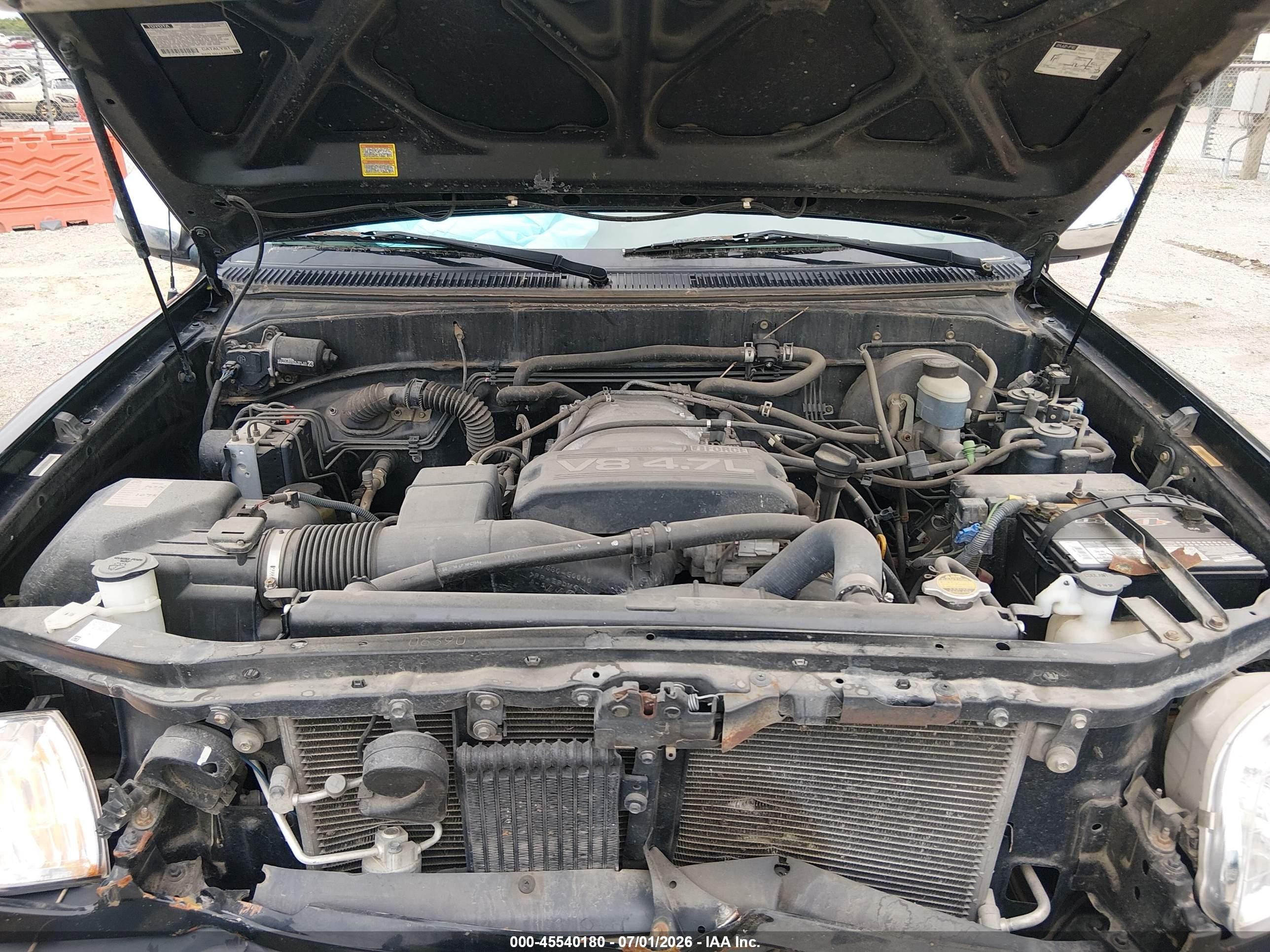 2002 Toyota Tundra Sr5 V8 Black vin: 5TBBT44152S308686