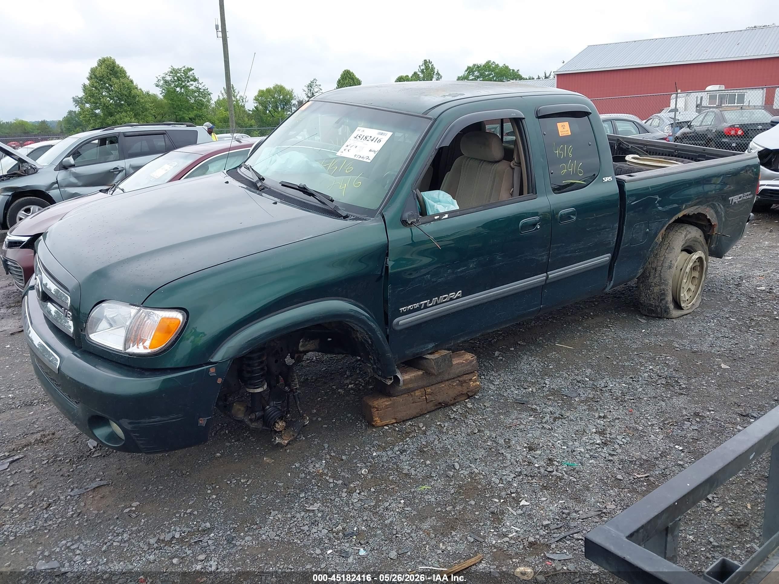 2003 Toyota Tundra Sr5 V8 Green vin: 5TBBT44153S375144