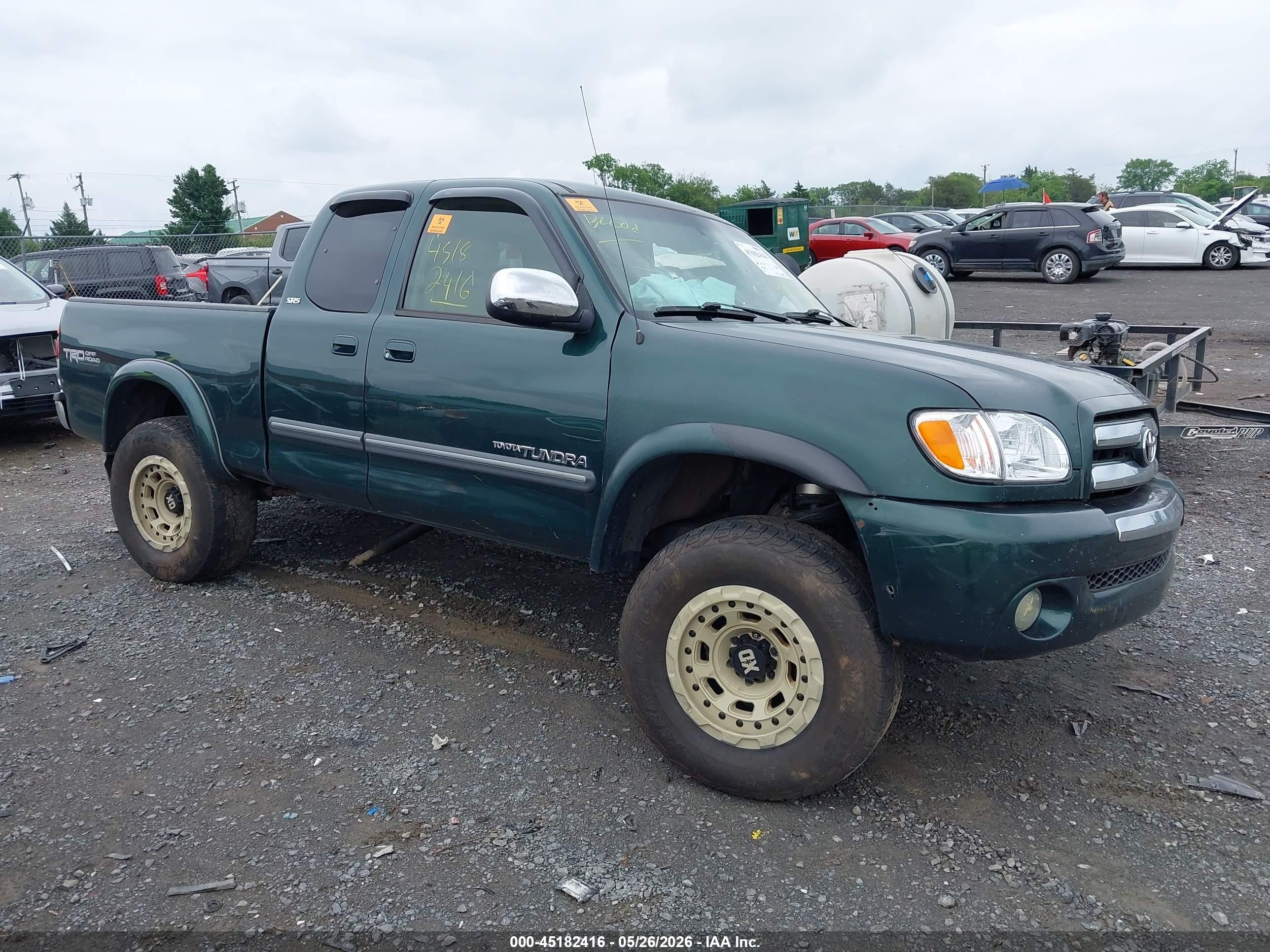 2003 Toyota Tundra Sr5 V8 Green vin: 5TBBT44153S375144